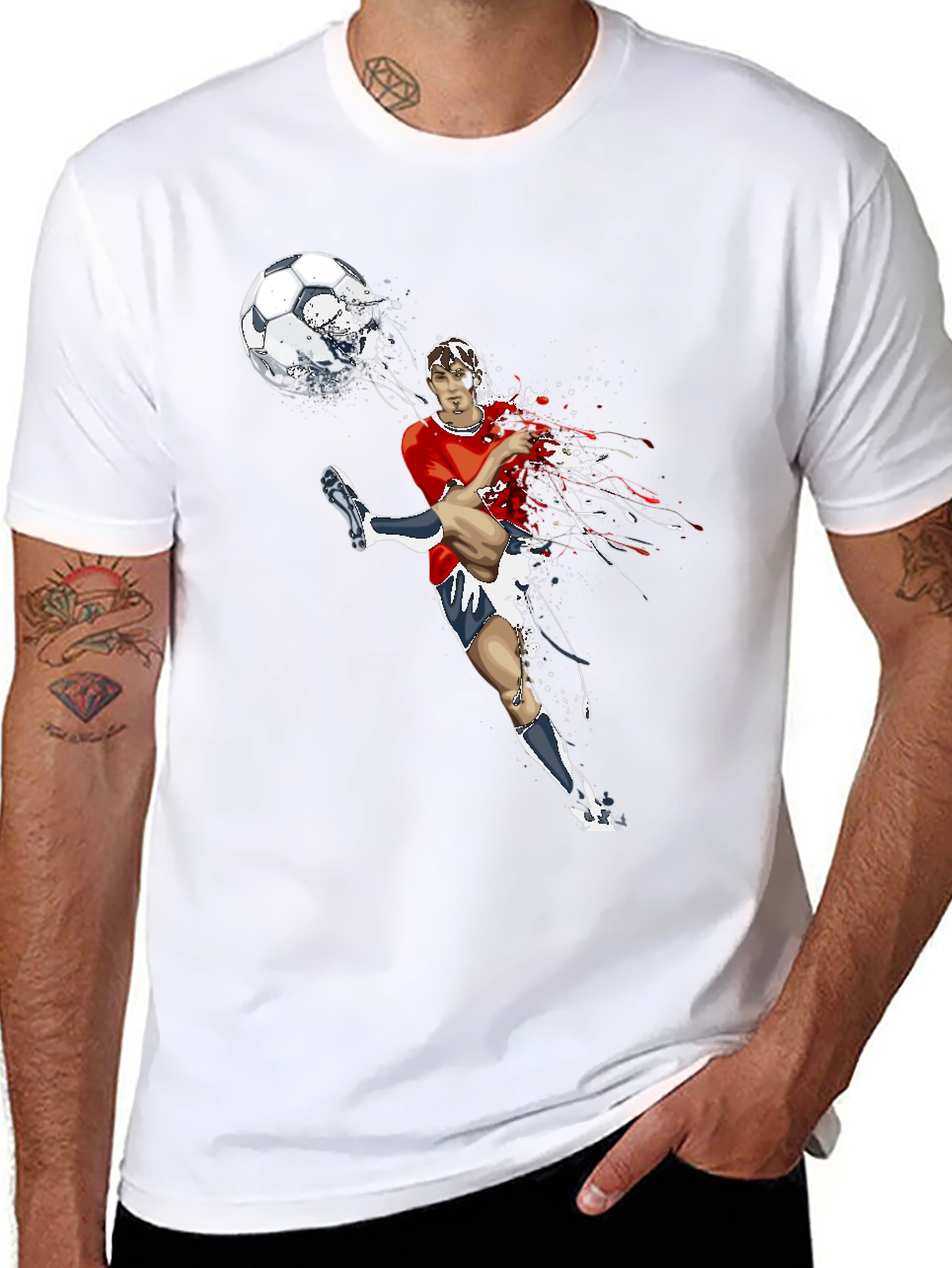 Soccer Kick Graphic Tee - Black