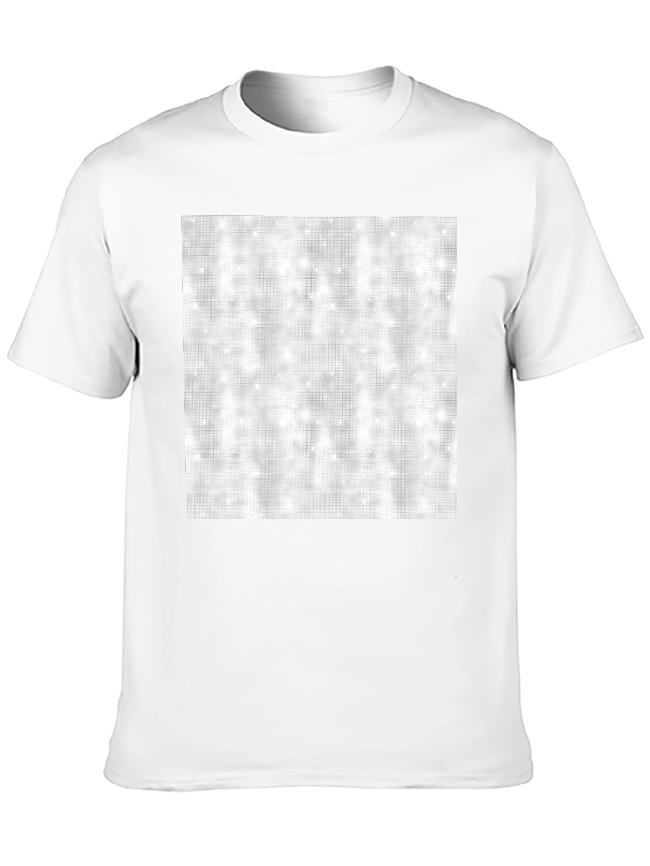 Mens Black T-Shirt with Abstract Square Design