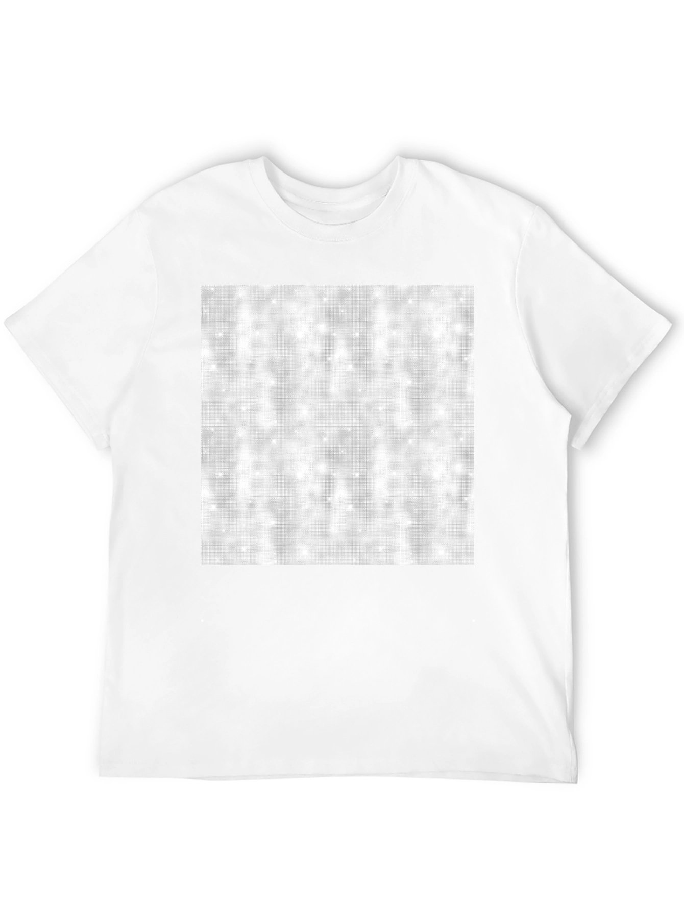 Mens Black T-Shirt with Abstract Square Design