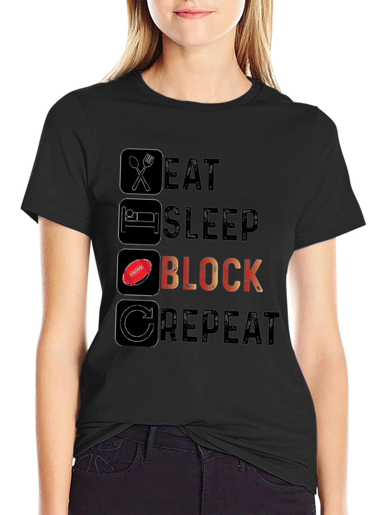 Eat Sleep Block Repeat T-Shirt