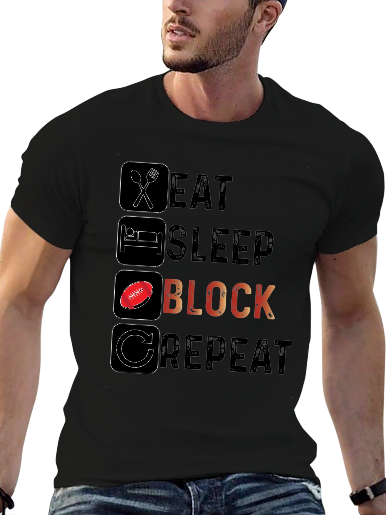 Eat Sleep Block Repeat T-Shirt