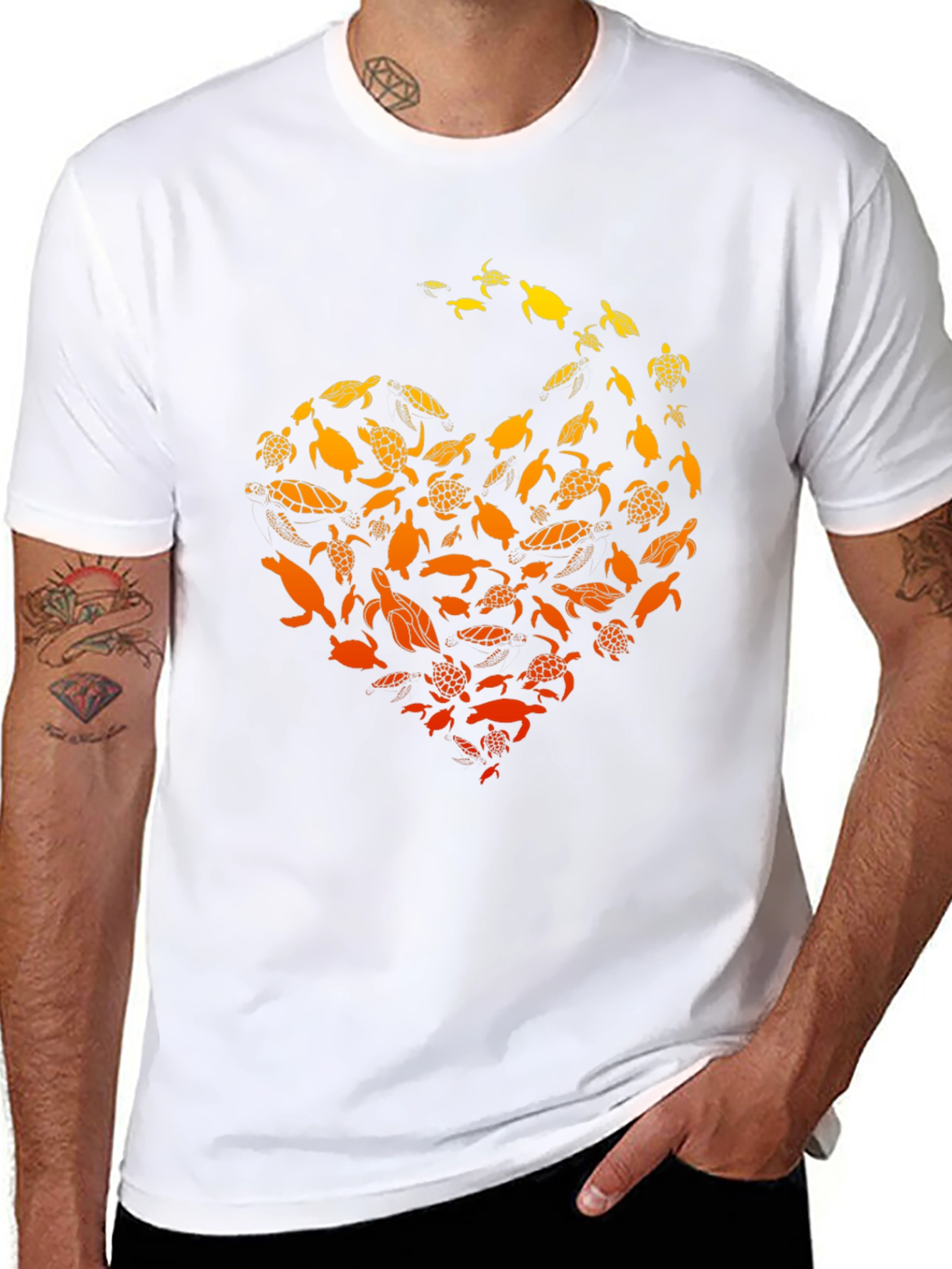 Turtle Love Graphic T-Shirt - Black