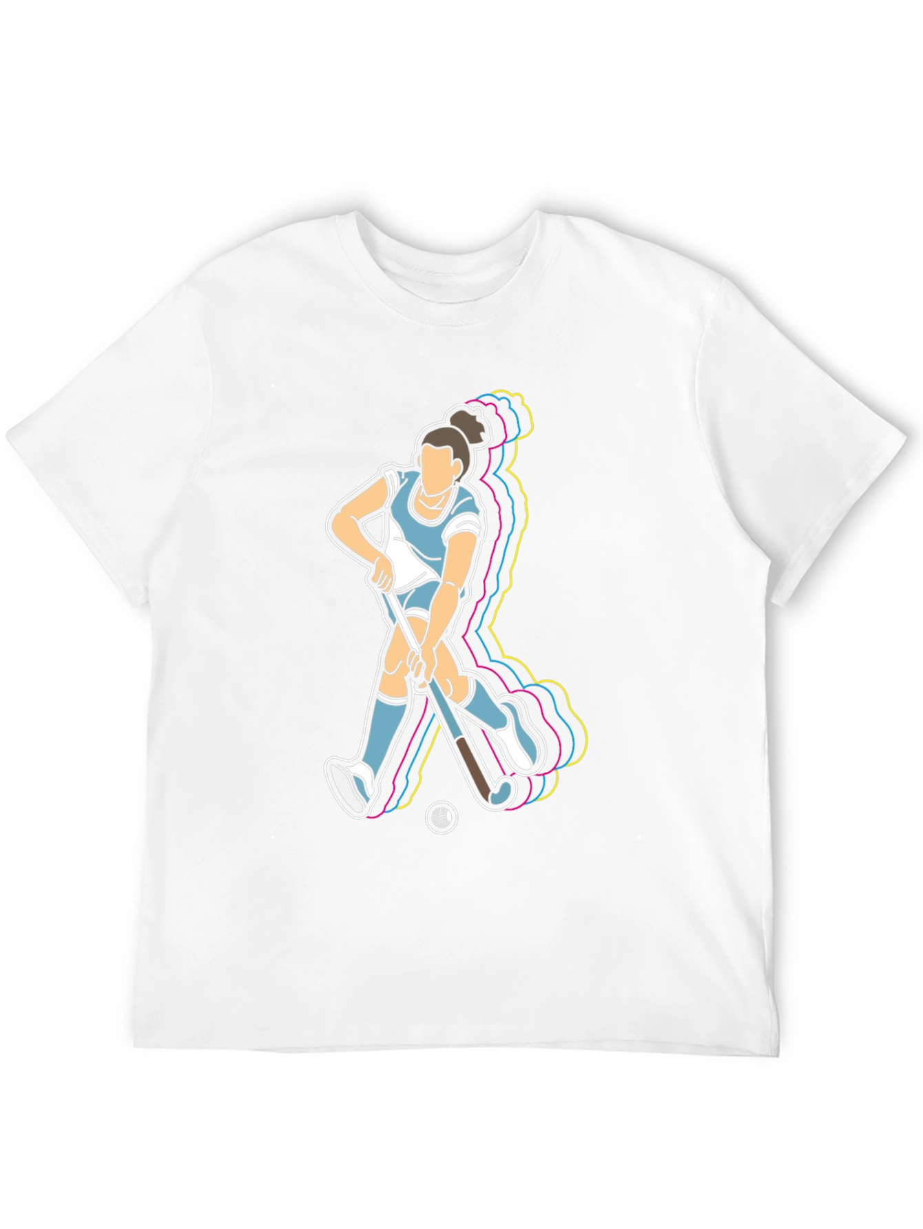 Hockey Player Graphic T-Shirt - Black