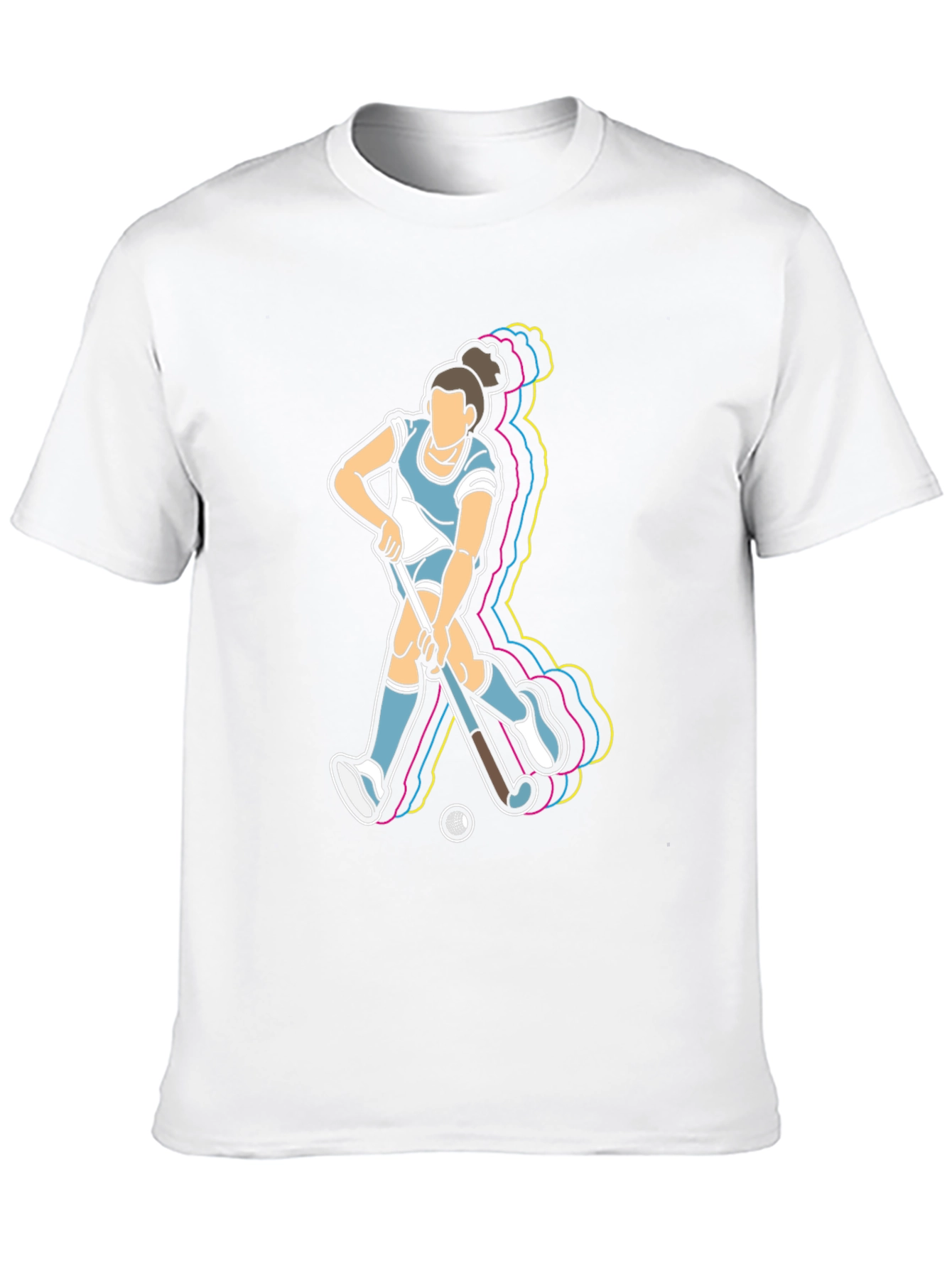 Hockey Player Graphic T-Shirt - Black