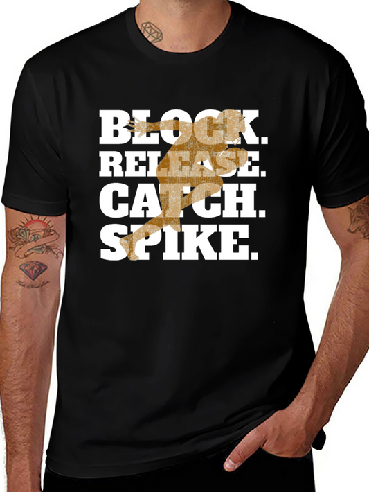 Volleyball Graphic Tee - Block Release Catch Spike