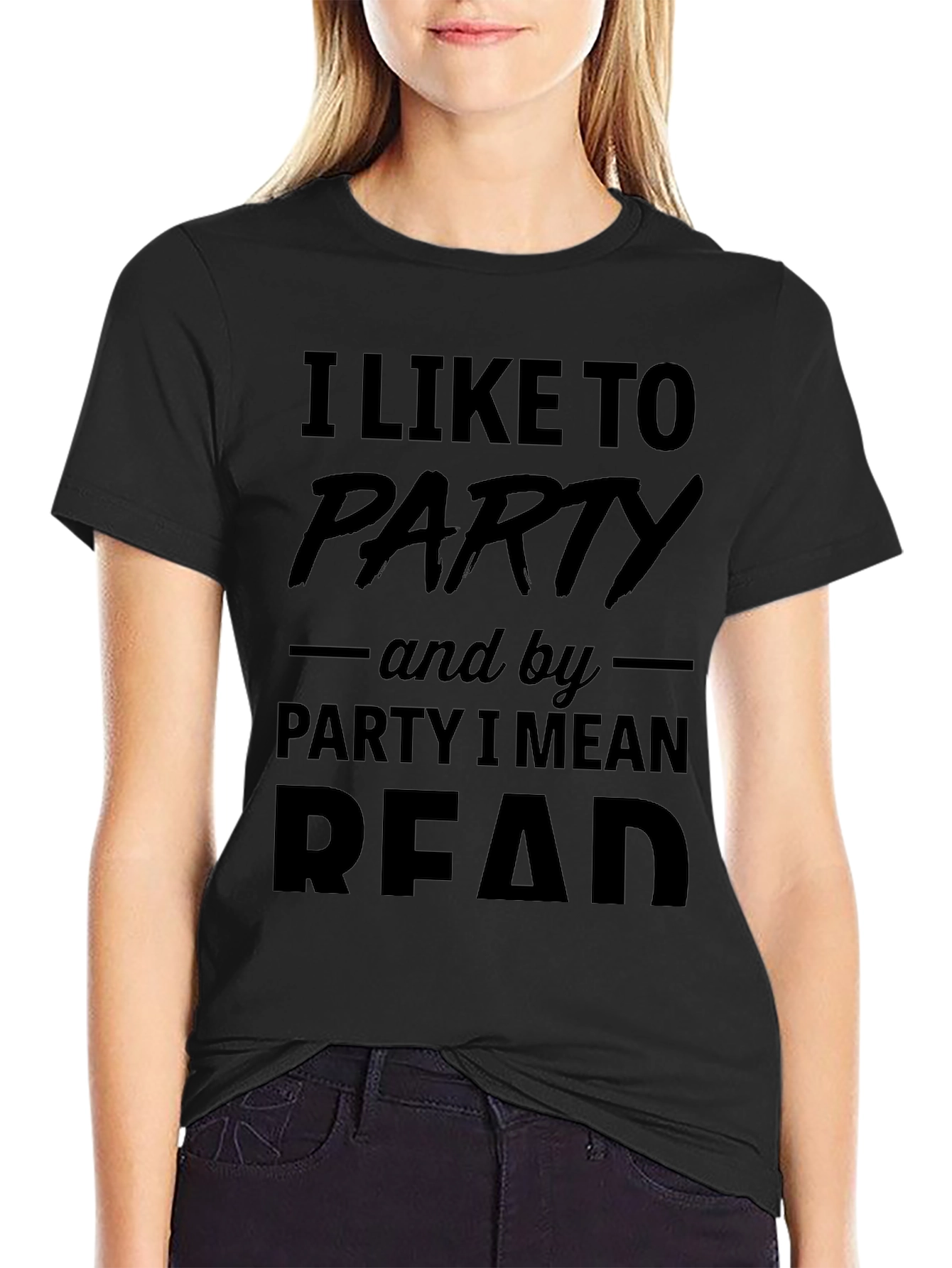 Funny Reading T-Shirt: I Like to Party (Read)