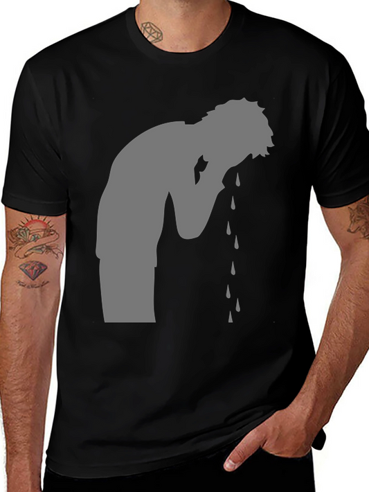 Emotional Silhouette T-Shirt - Black