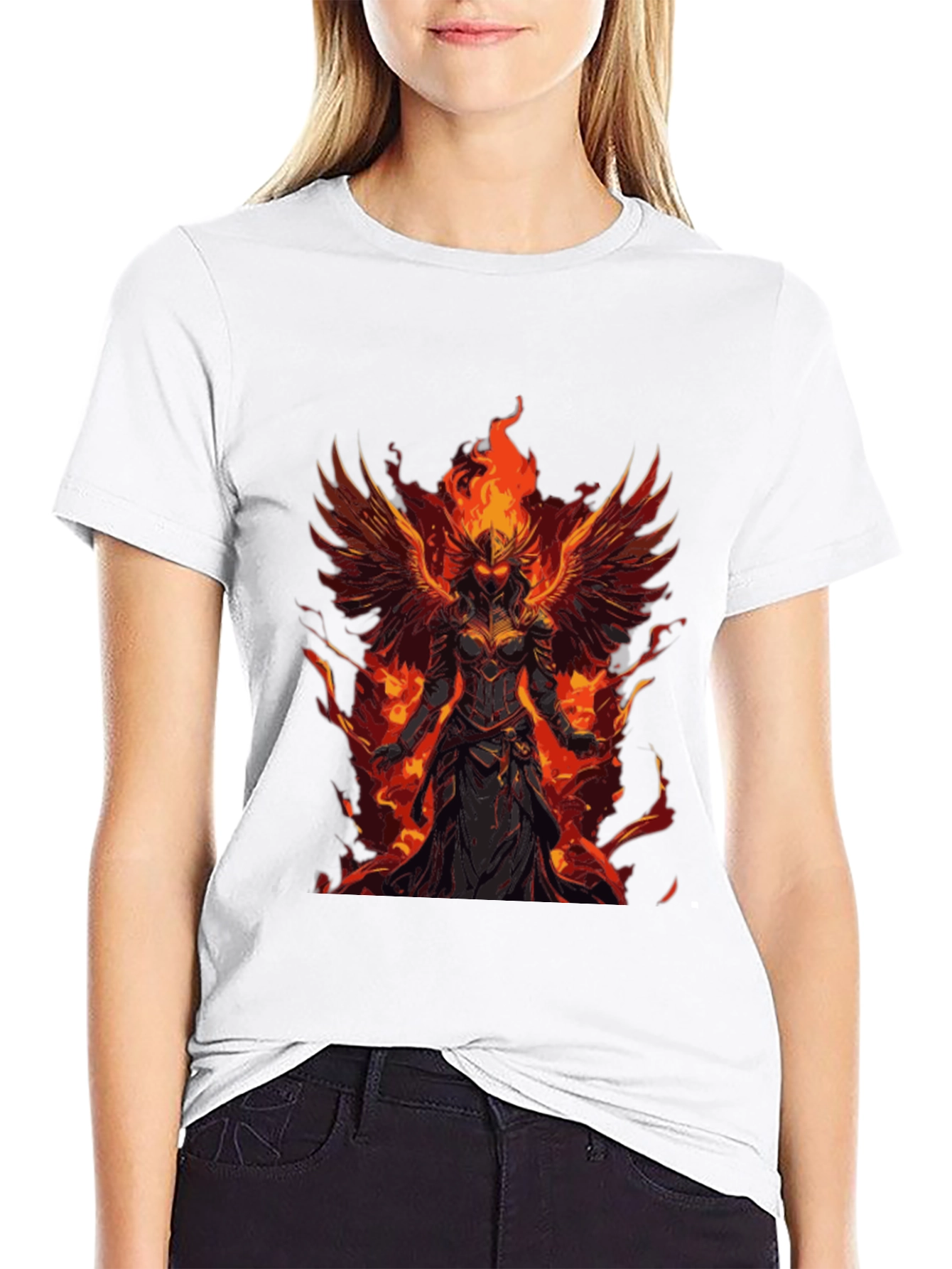 Phoenix Fire Warrior Graphic Tee - Black
