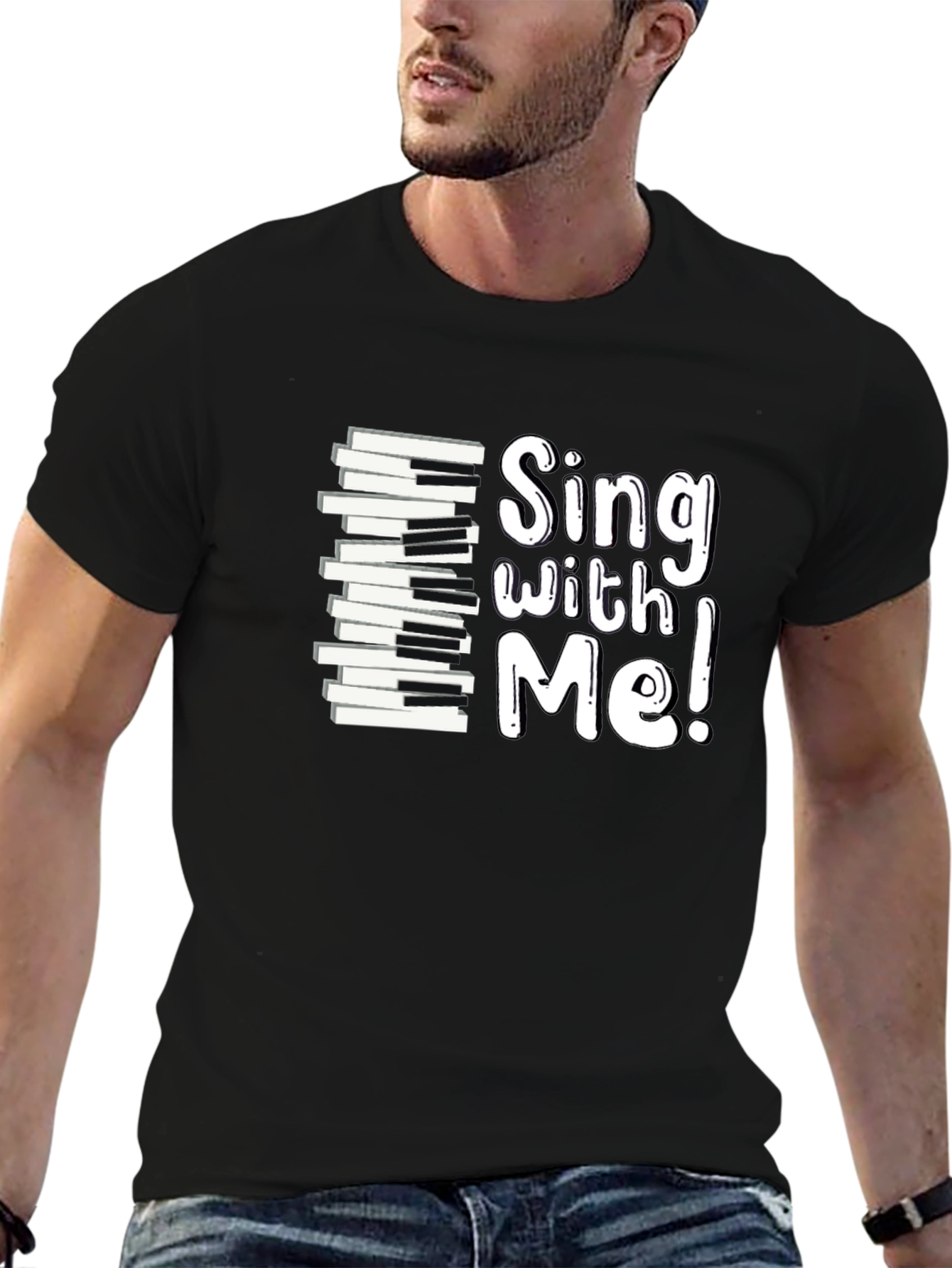 Sing With Me Piano Keys Graphic Tee