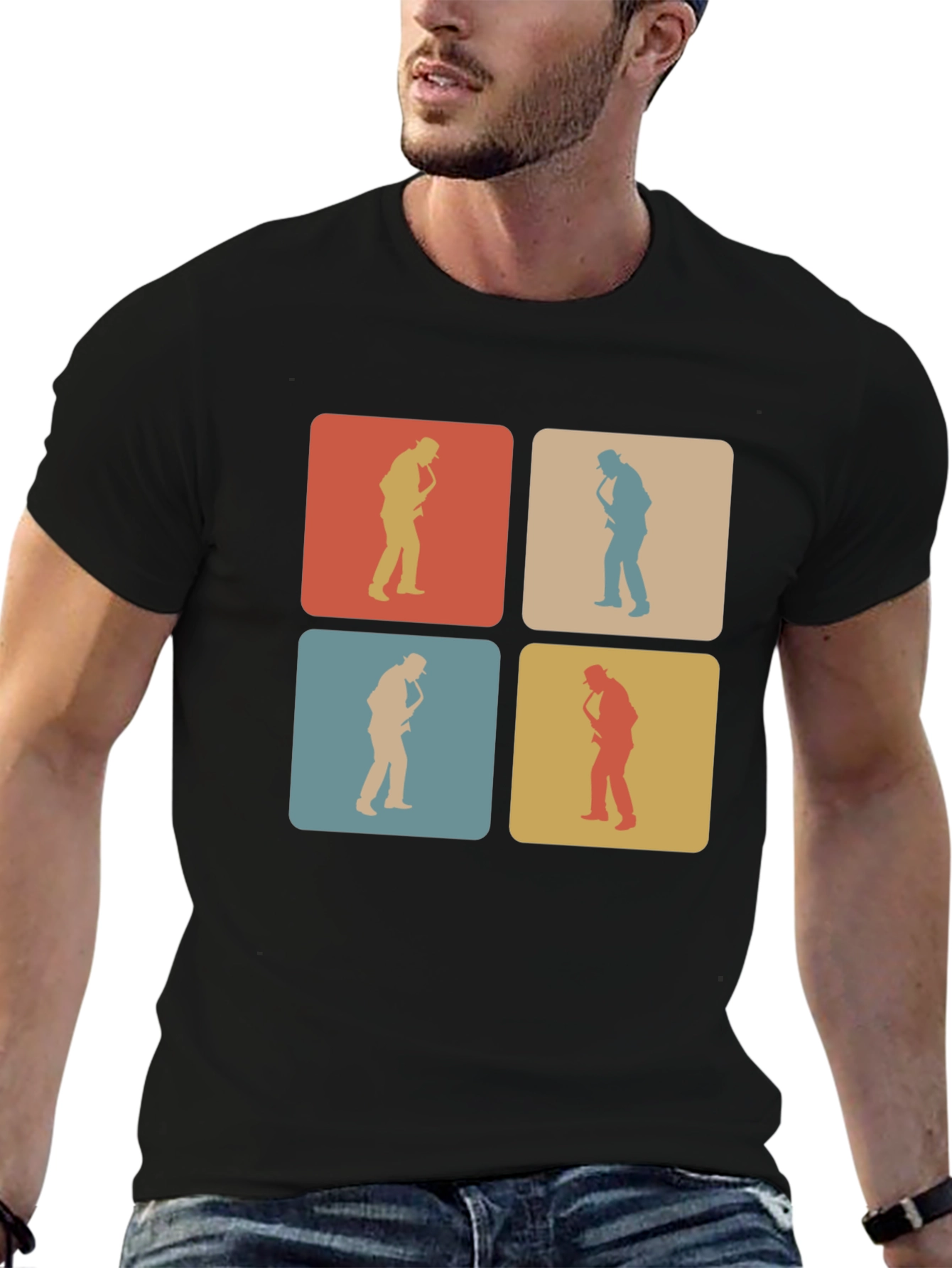 Retro Saxophone Player T-Shirt