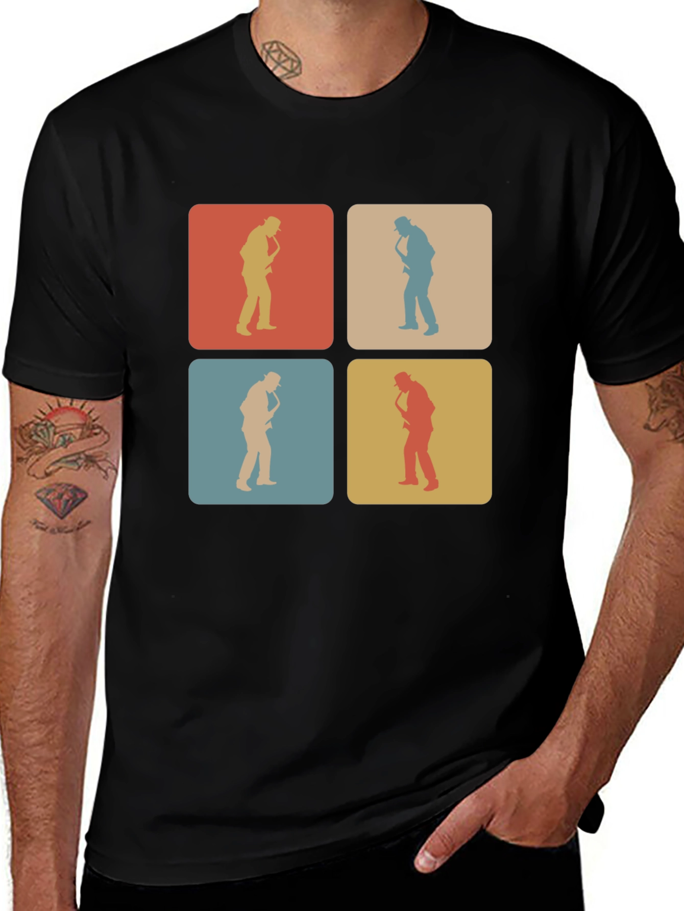 Retro Saxophone Player T-Shirt