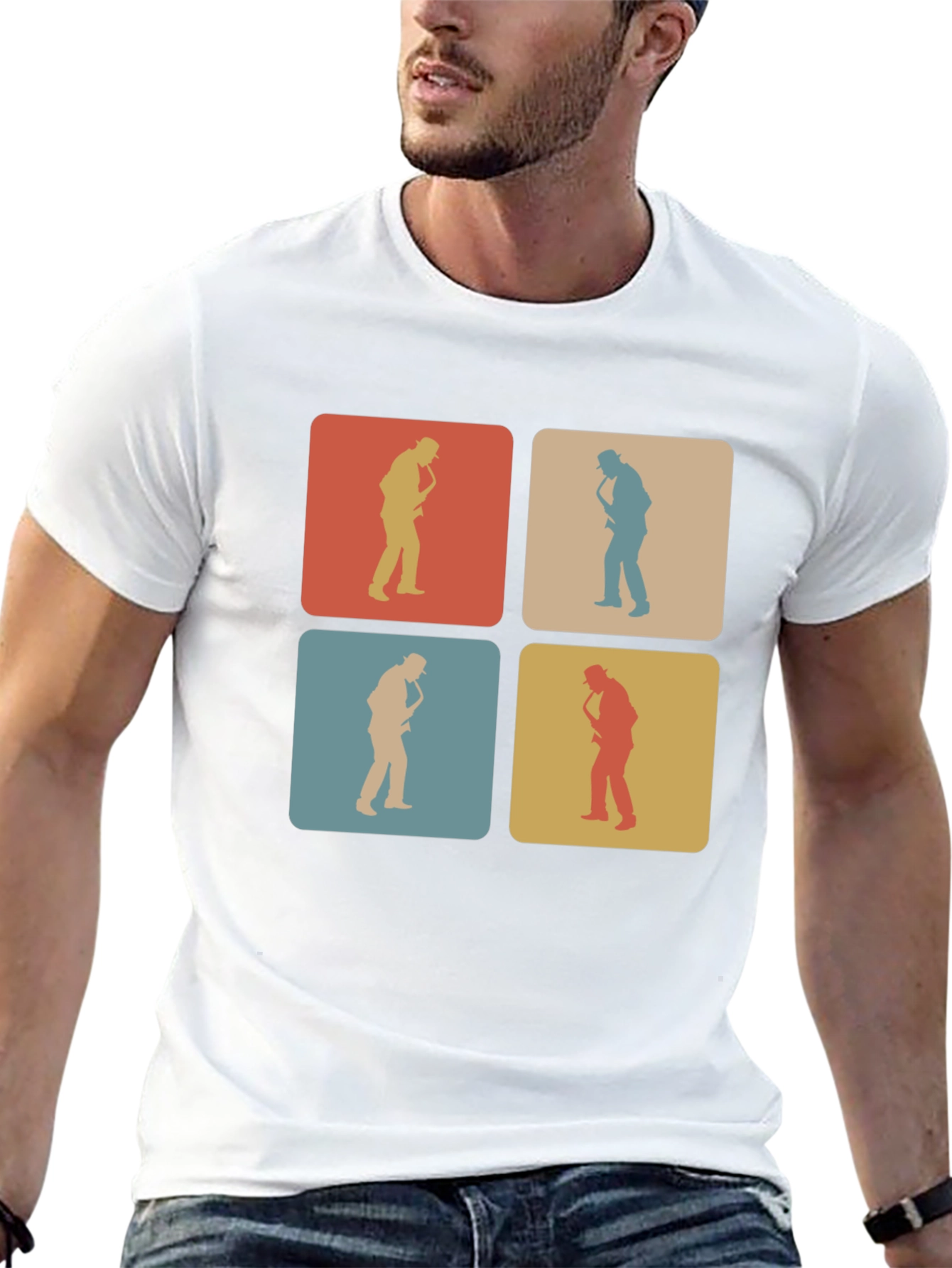 Retro Saxophone Player T-Shirt