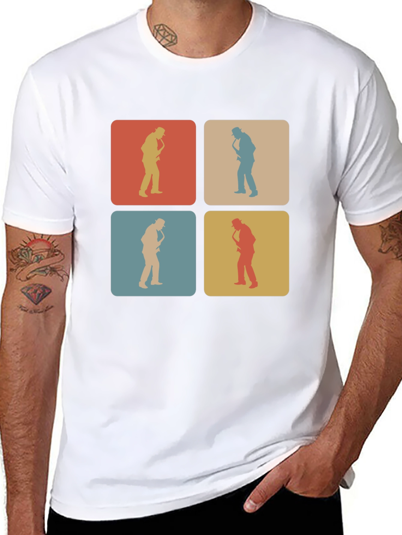 Retro Saxophone Player T-Shirt
