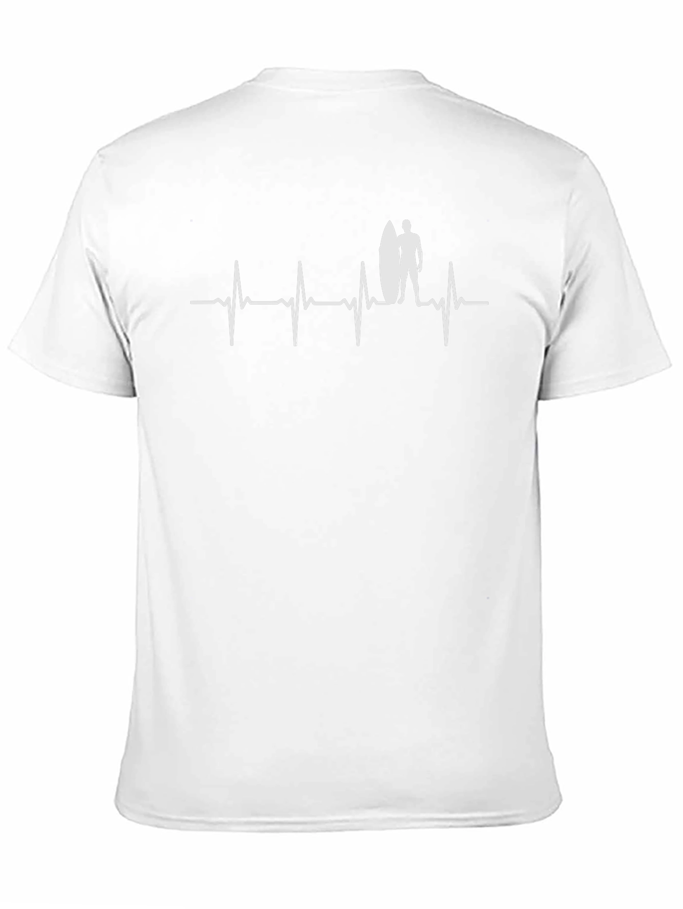 Surfer Heartbeat Graphic T-Shirt - Black
