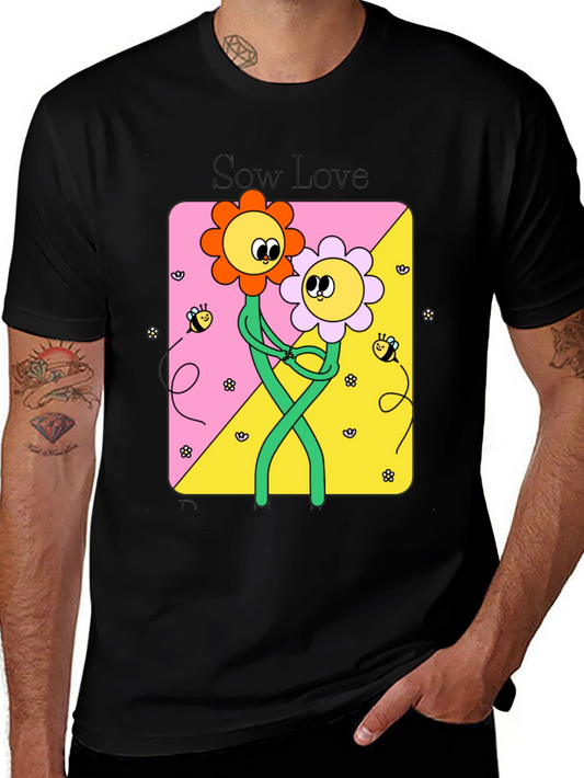 Sow Love Graphic Tee - Cute Flower Power T-Shirt