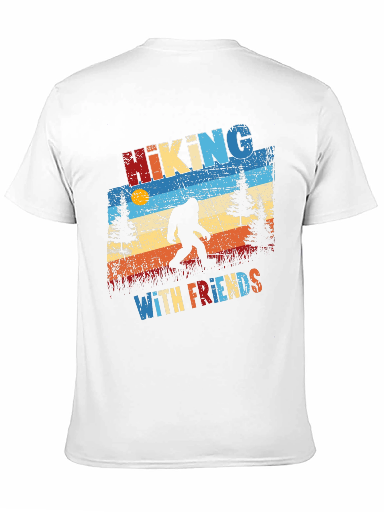 Hiking with Friends T-Shirt - Bigfoot Silhouette