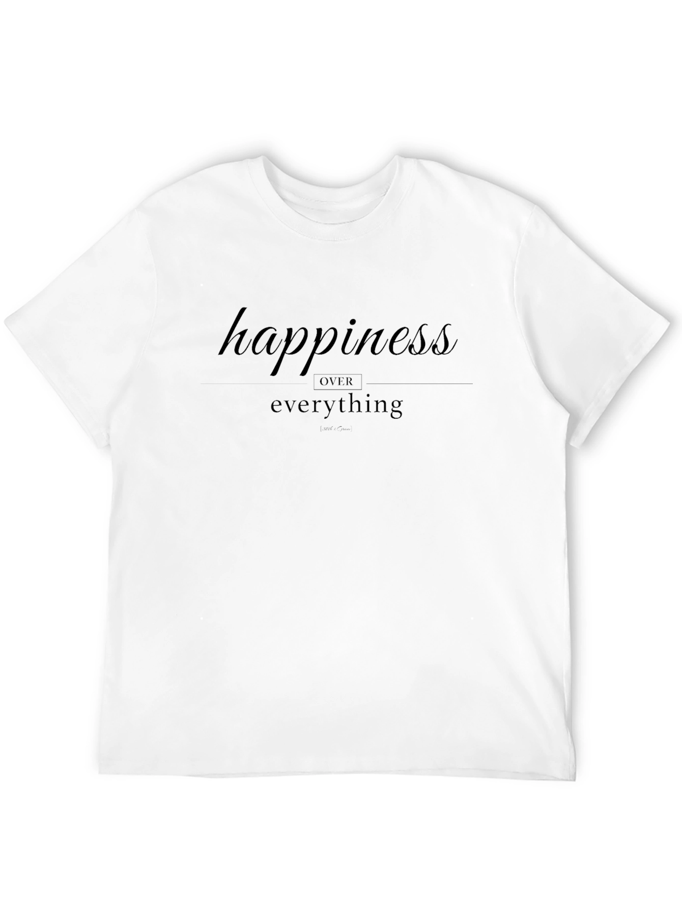 Happiness Over Everything Black Graphic Tee
