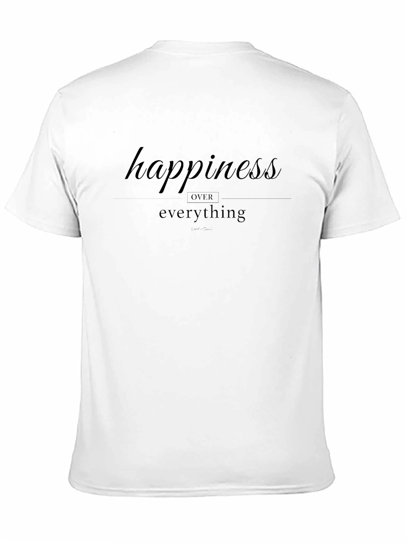 Happiness Over Everything Black Graphic Tee