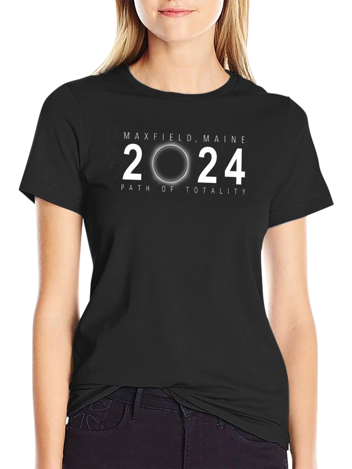 Maxfield Maine 2024 Path of Totality T-Shirt