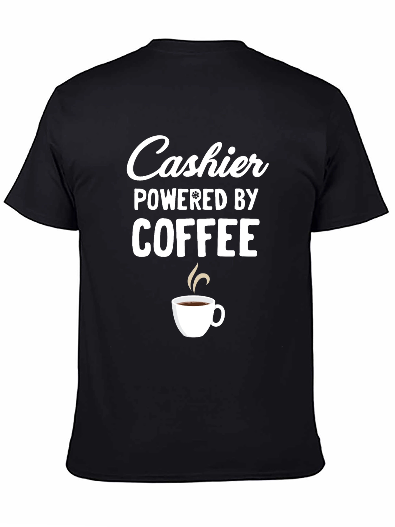 Cashier Powered by Coffee Graphic T-Shirt
