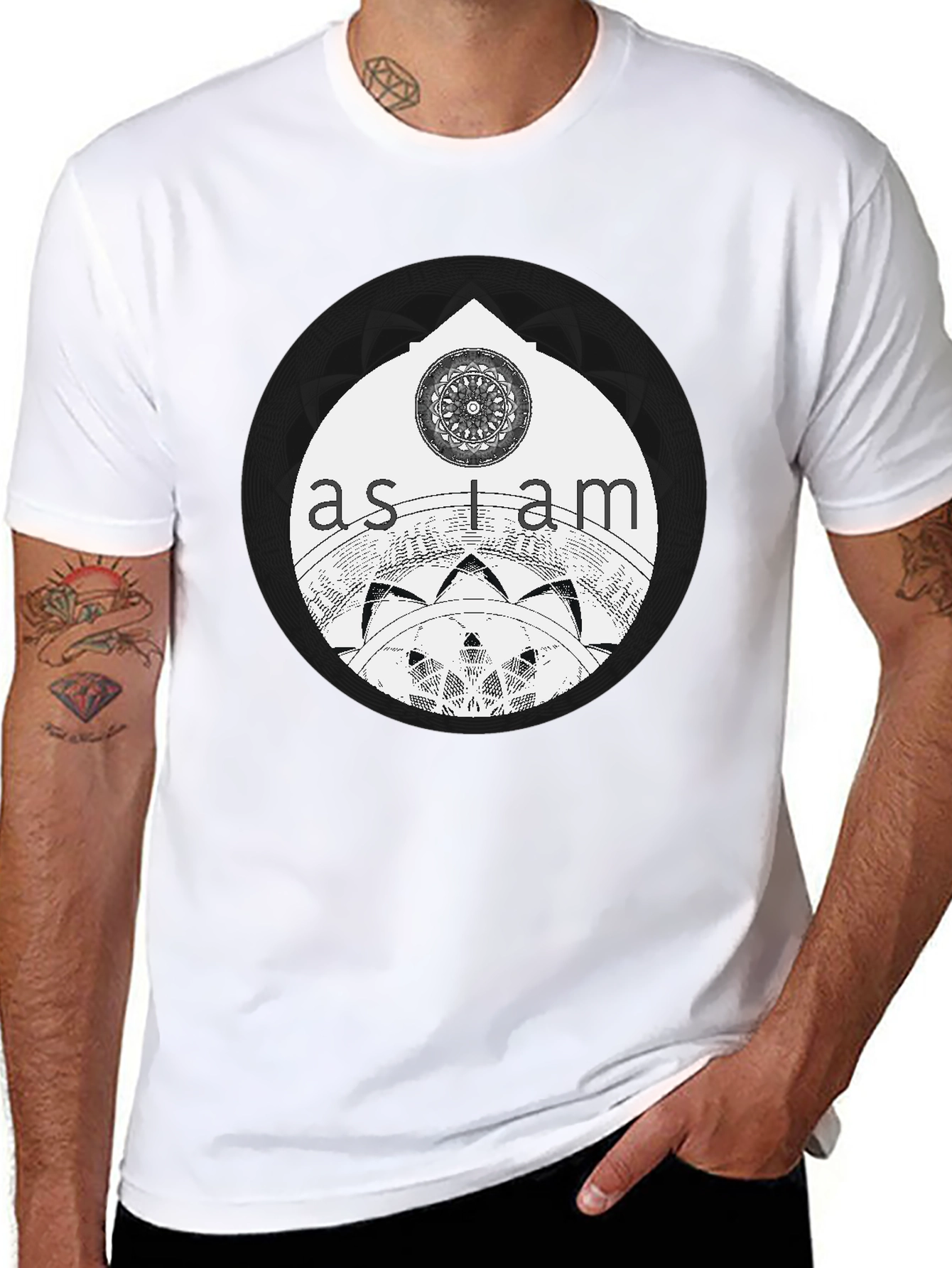 As I Am Mandala Graphic Tee - Black Unisex