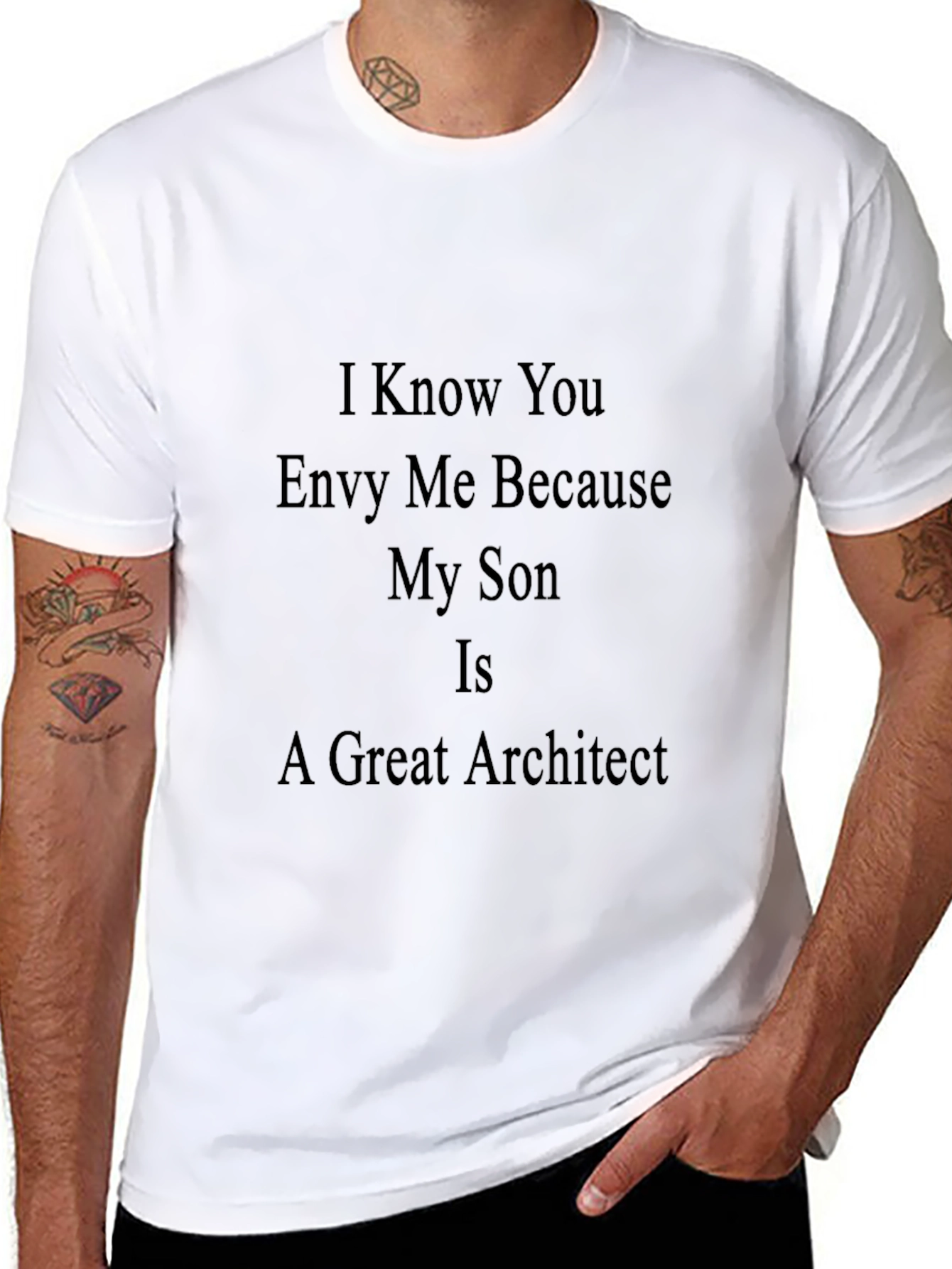 Proud Parent Black T-Shirt - Great Architect Son!