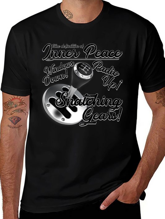 Inner Peace Snatching Gears Black T-Shirt