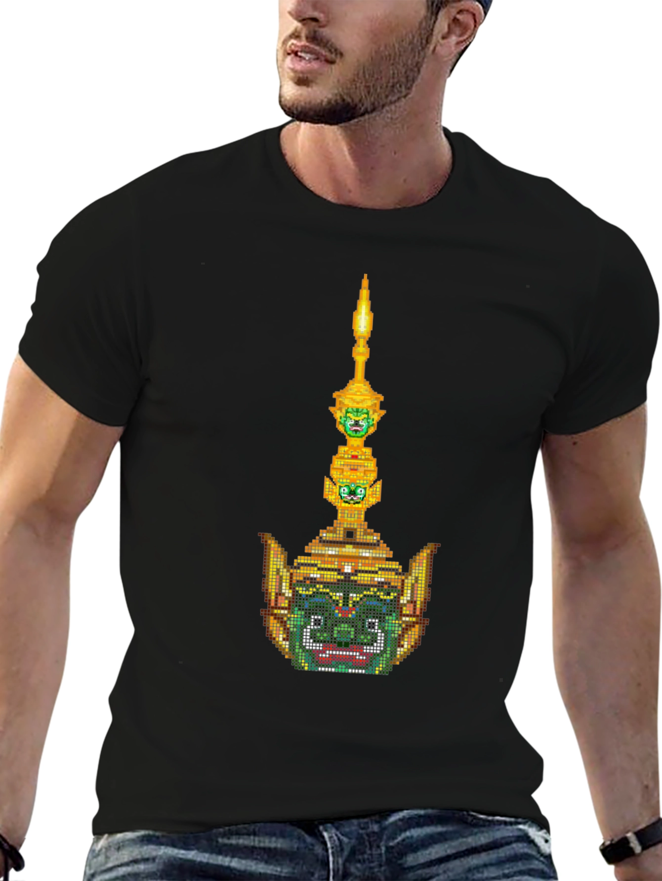 Thai Demon Mask Graphic T-Shirt
