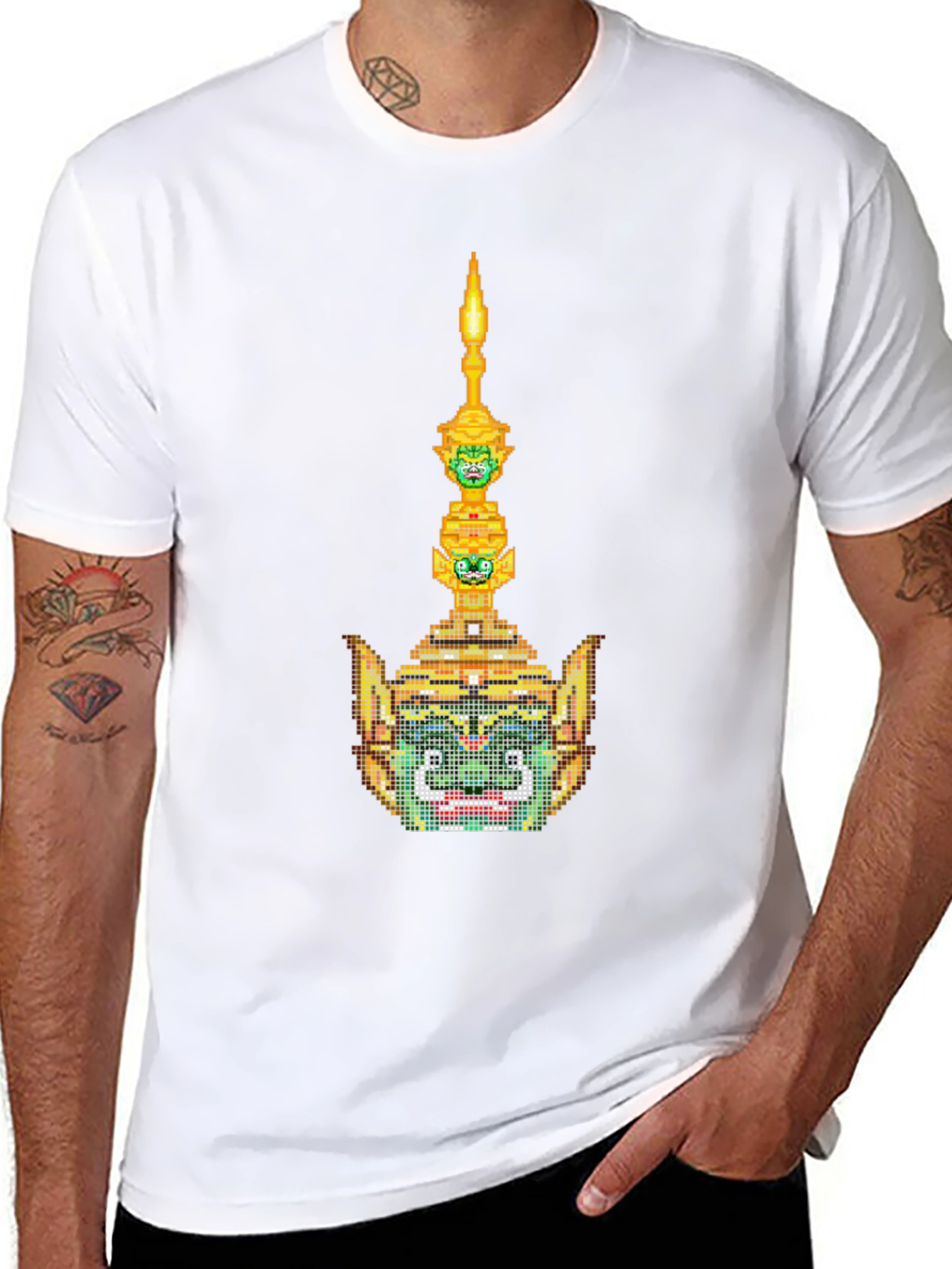 Thai Demon Mask Graphic T-Shirt