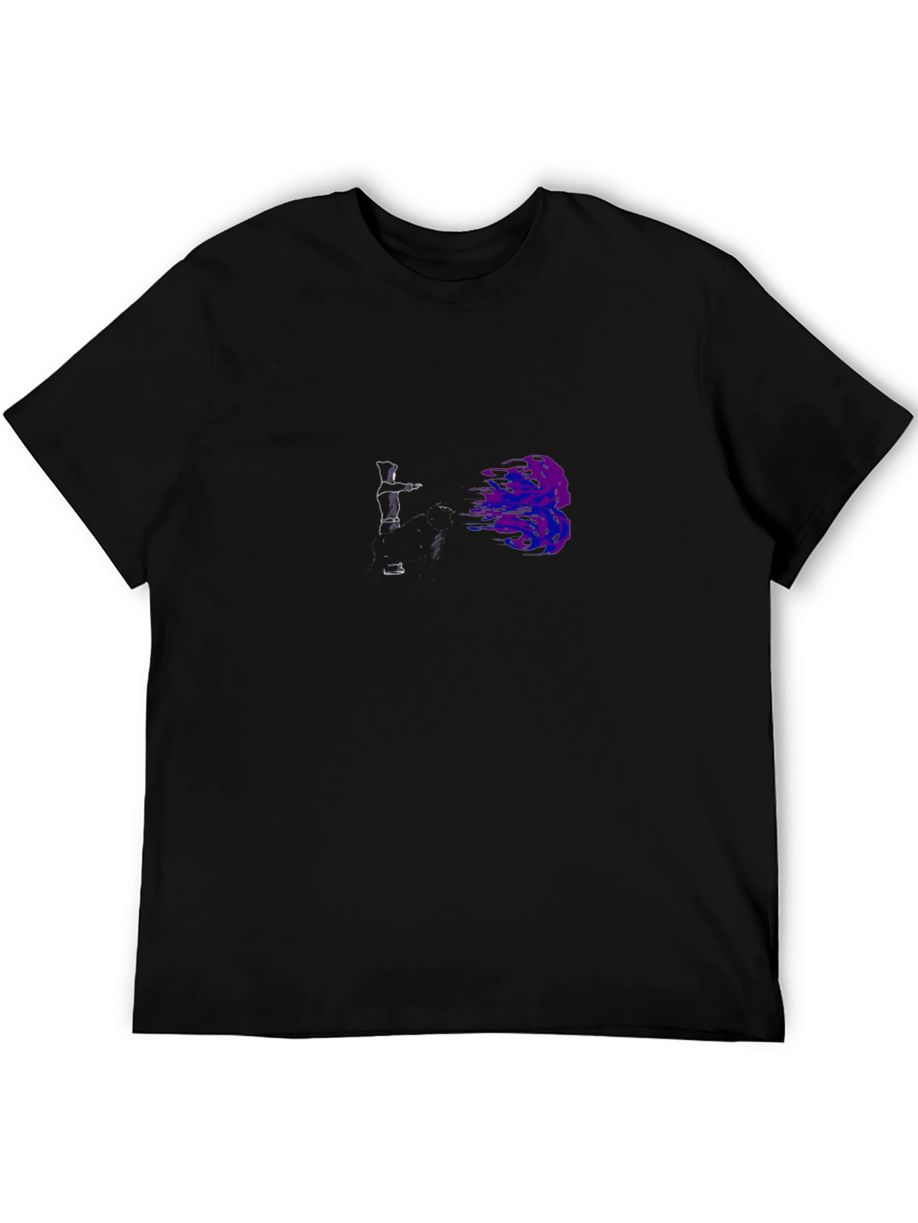 Abstract Spray Paint Art Black Tee