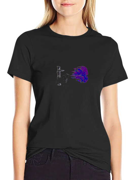 Abstract Spray Paint Art Black Tee