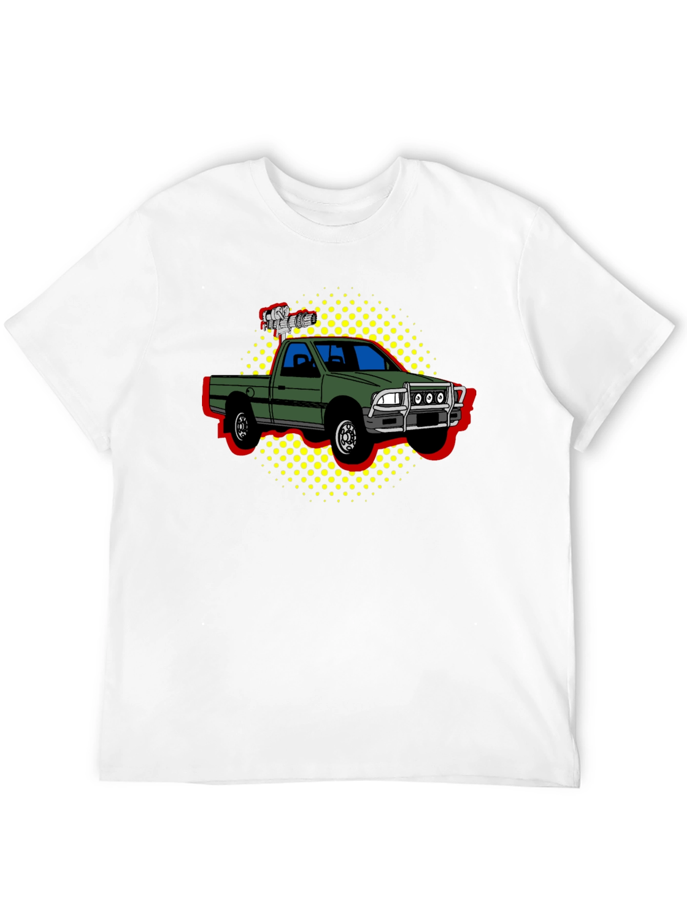 Truck Pop Art Graphic Tee - Black