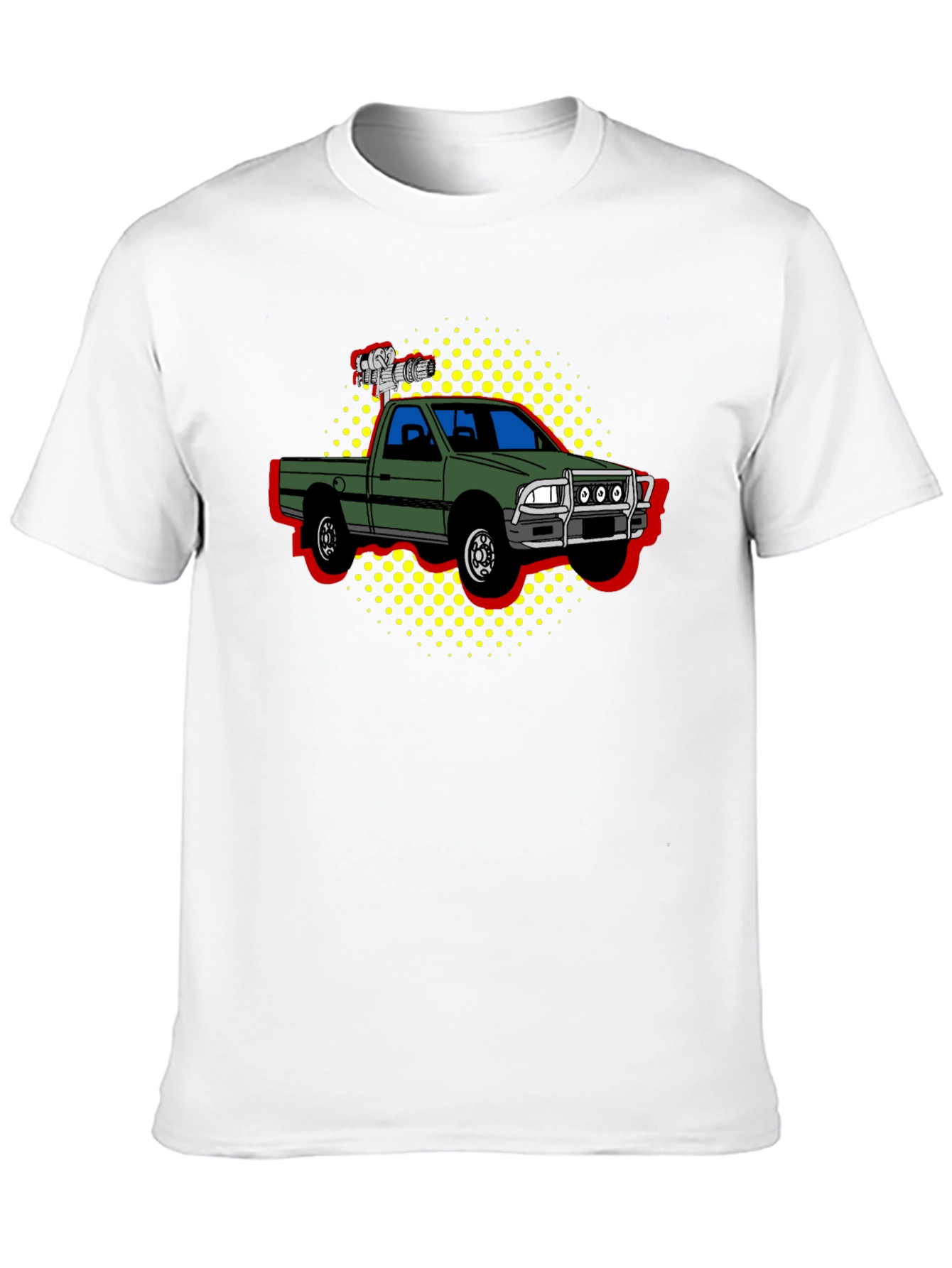 Truck Pop Art Graphic Tee - Black