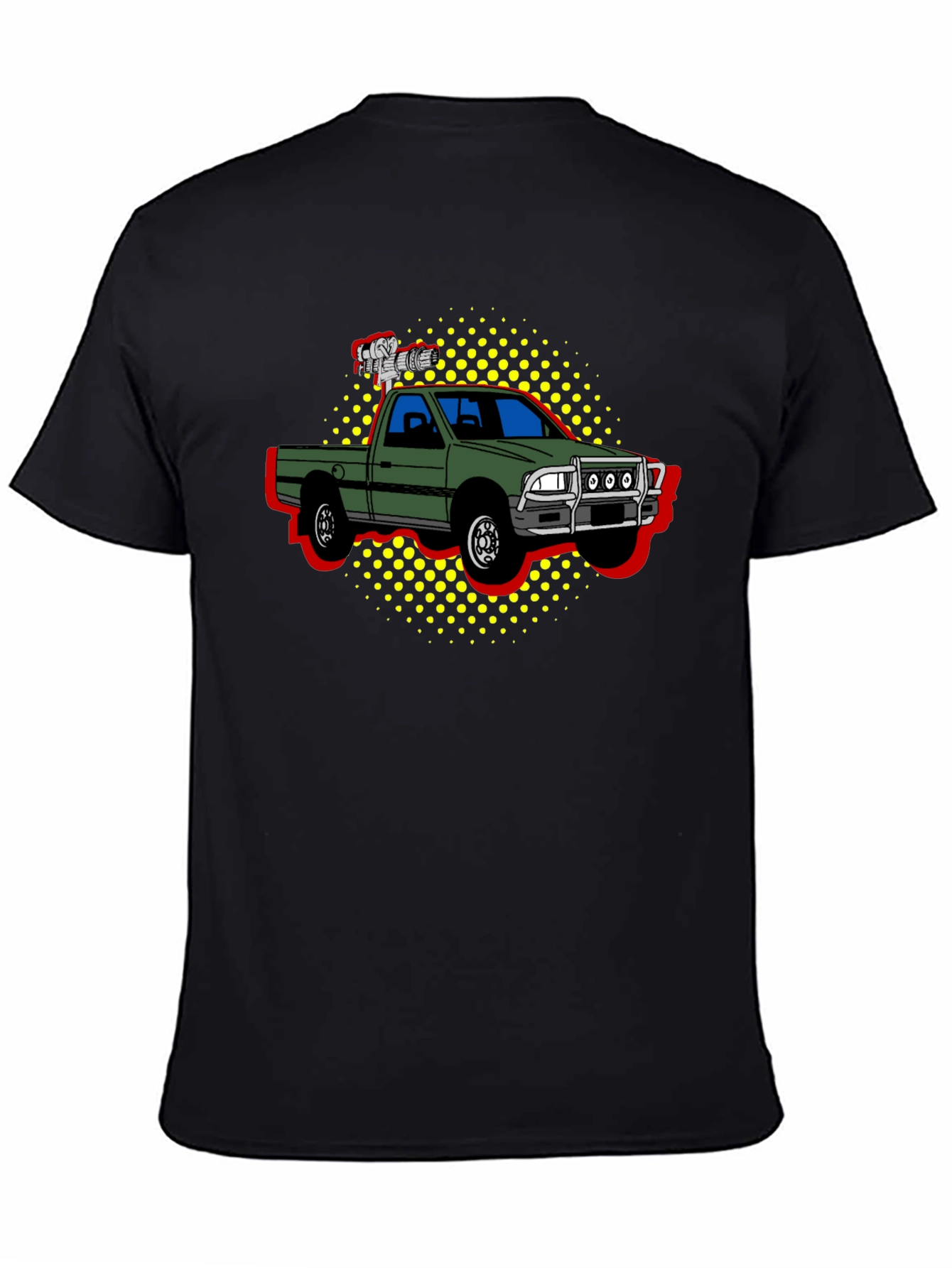Truck Pop Art Graphic Tee - Black