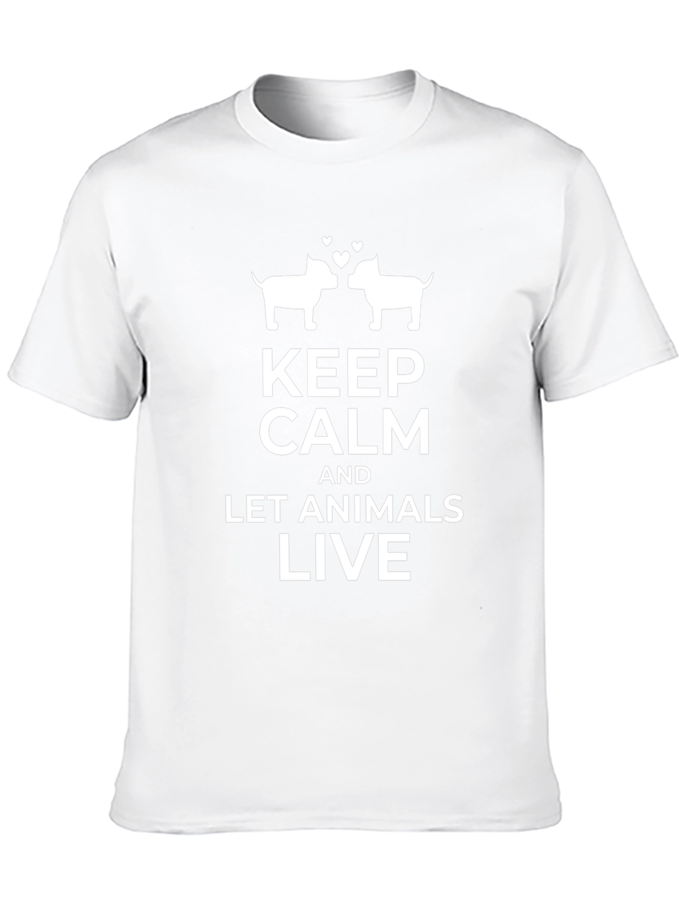 Keep Calm Let Animals Live Graphic Tee - Black