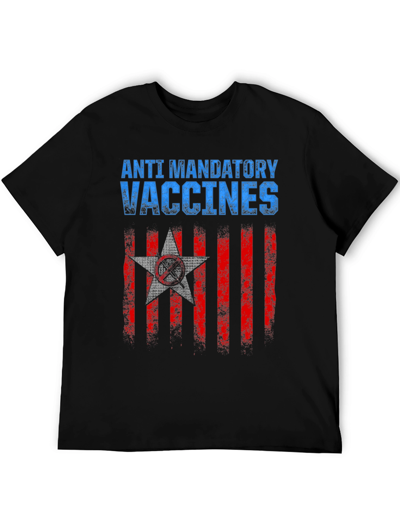 Anti Mandatory Vaccines T-Shirt Black Cotton