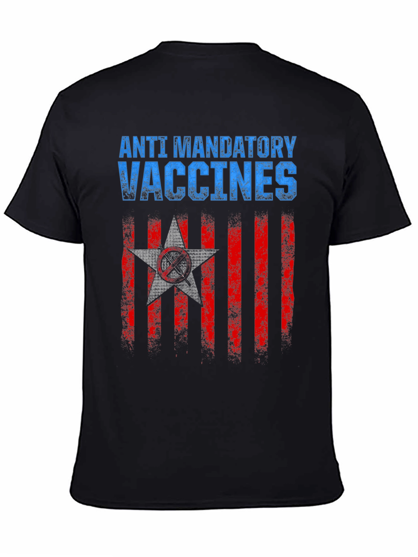 Anti Mandatory Vaccines T-Shirt Black Cotton