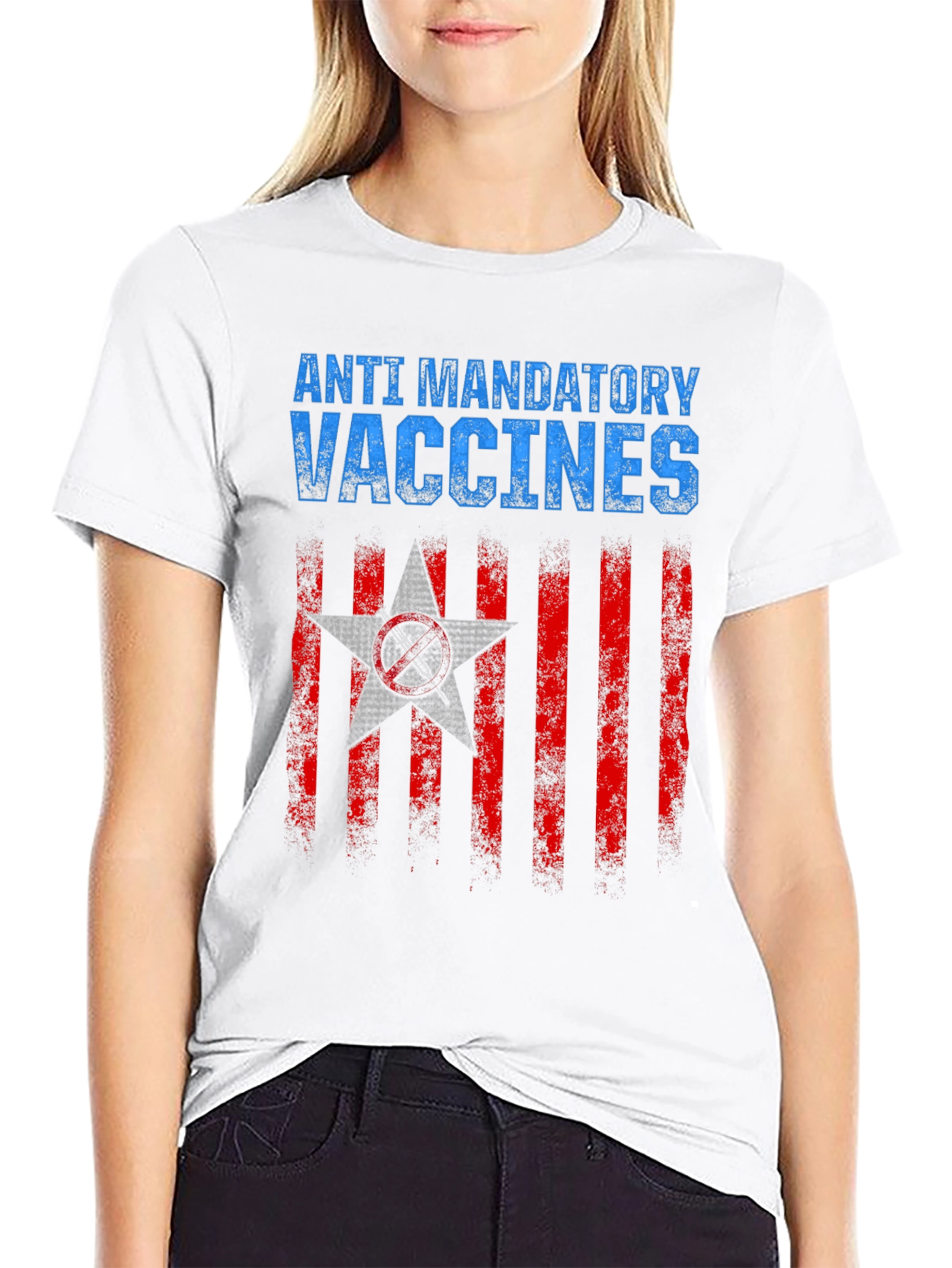 Anti Mandatory Vaccines T-Shirt Black Cotton