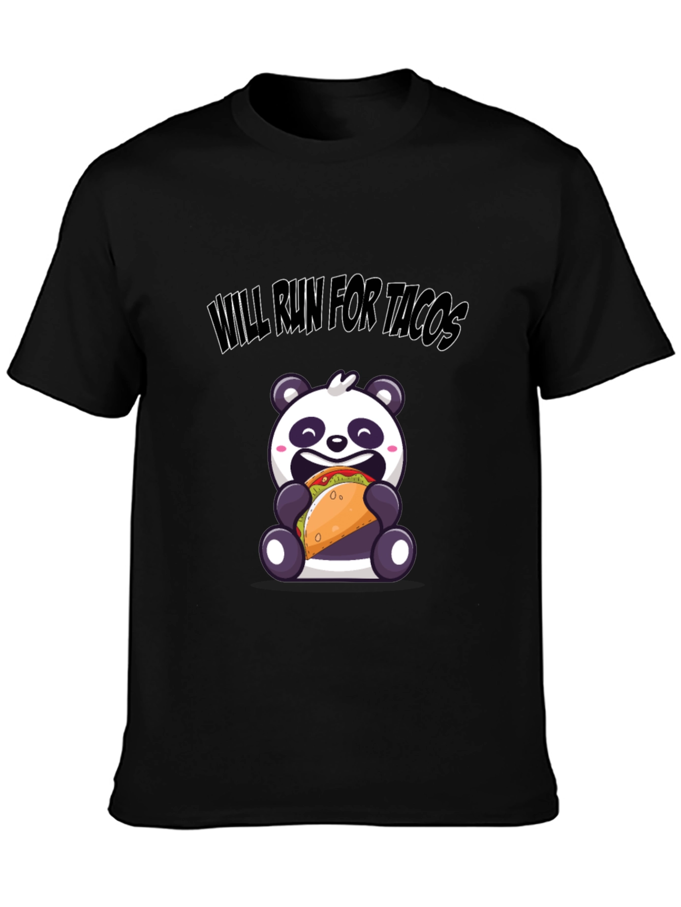 Will Run for Tacos Panda T-Shirt
