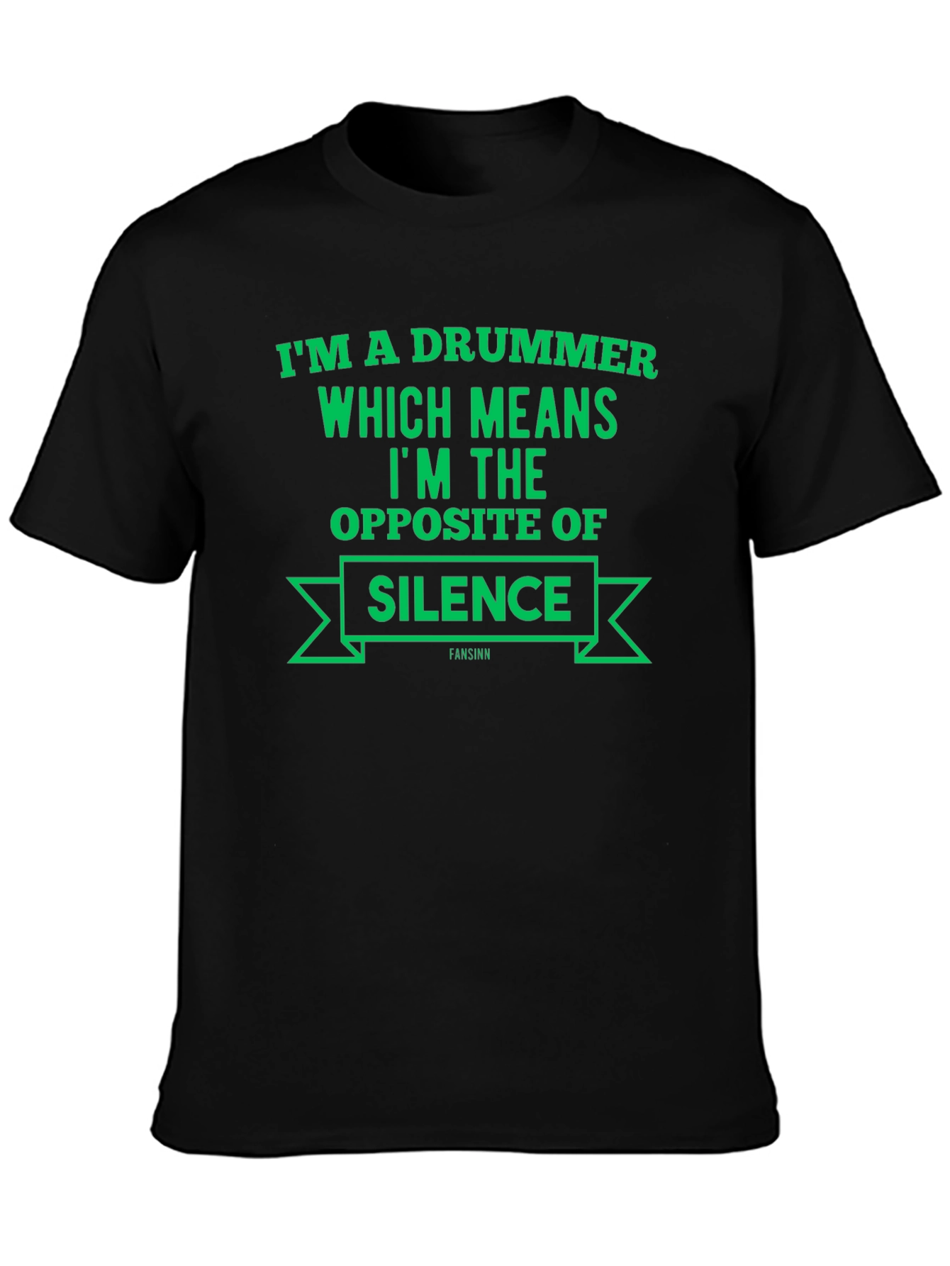 Drummer Opposite of Silence Black T-Shirt