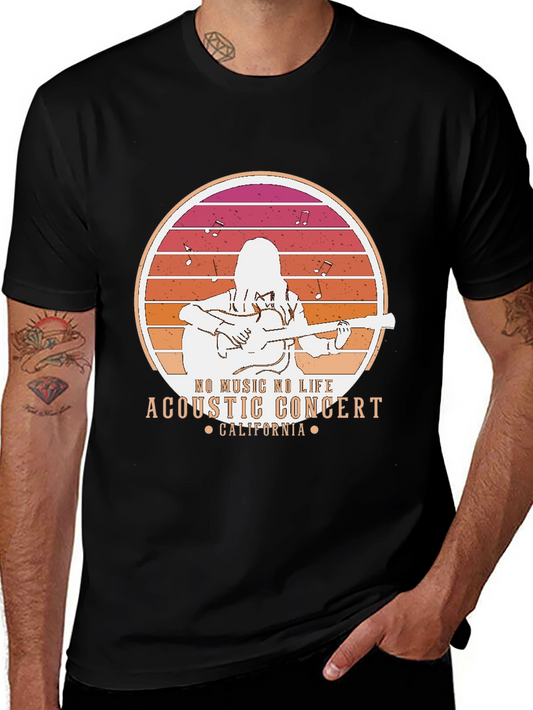 Acoustic Concert Graphic Tee - California Music Lover Shirt