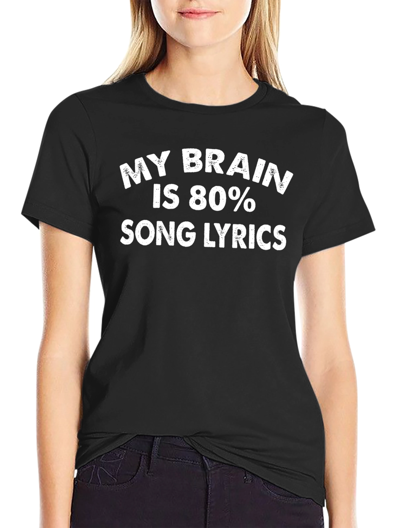My Brain Is 80% Song Lyrics Graphic Tee