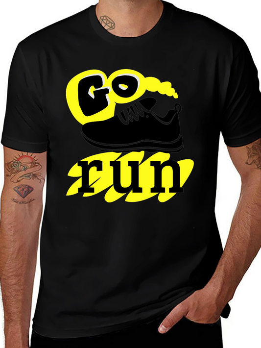 Go Run Graphic T-Shirt - Black