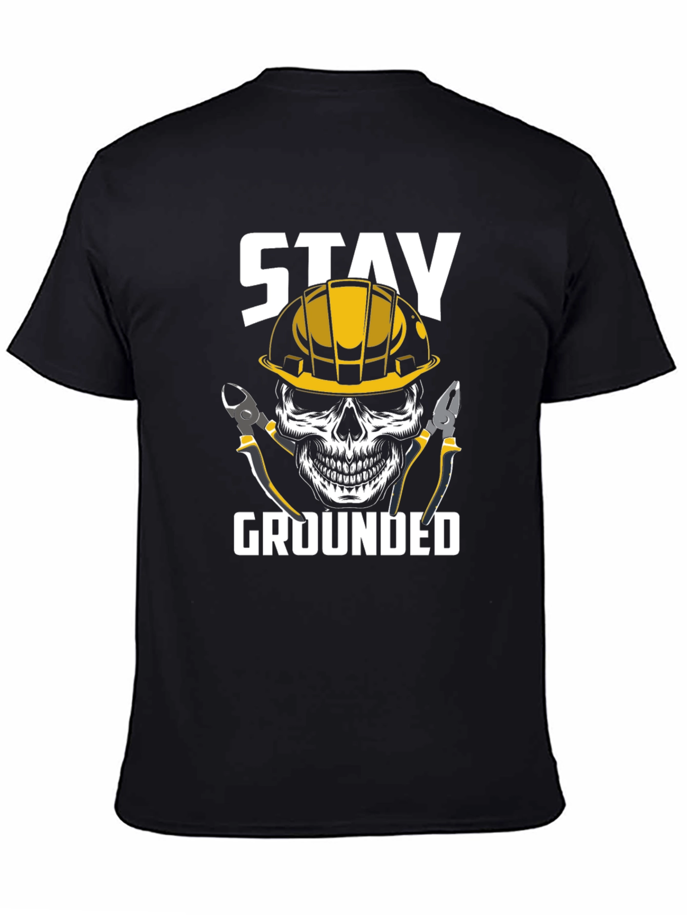 Stay Grounded Electrician Skull Graphic Tee