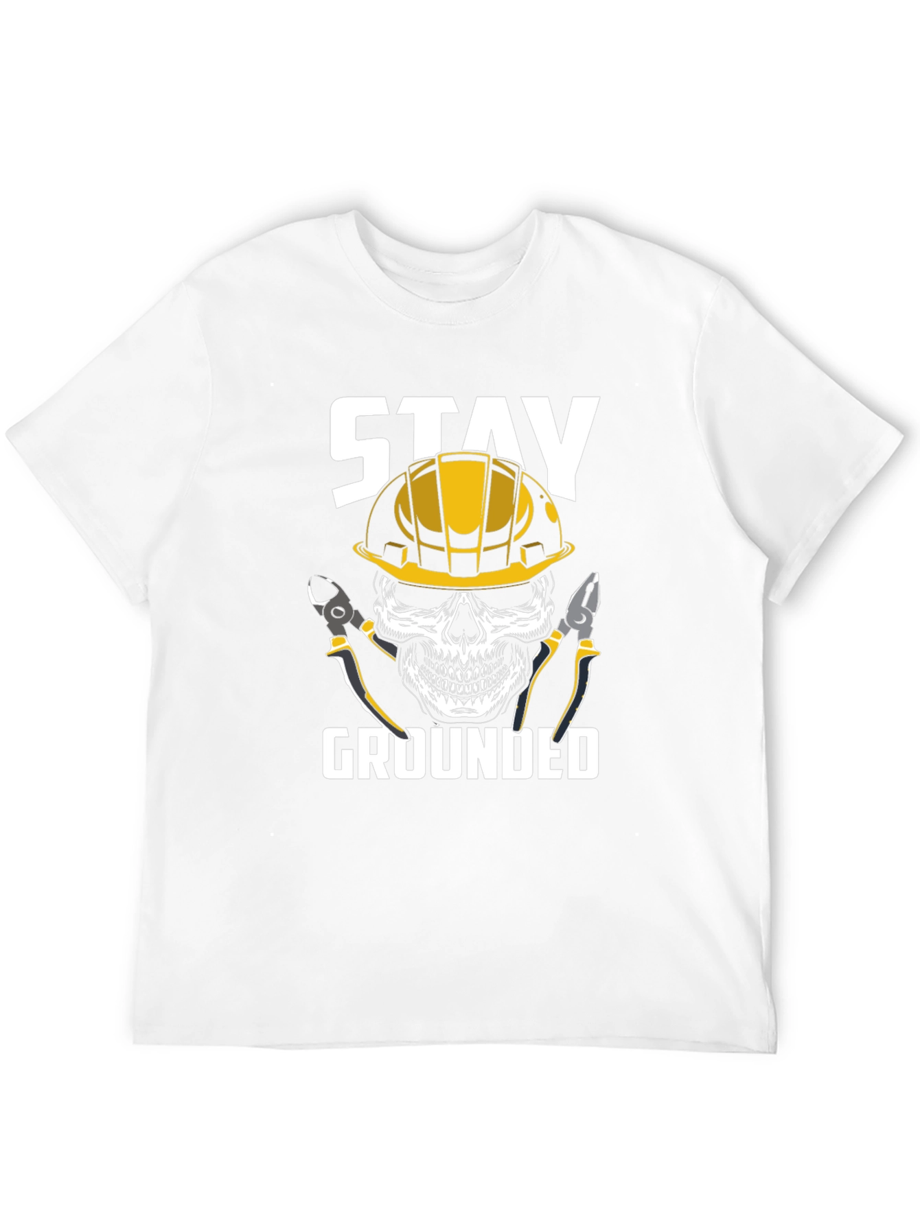 Stay Grounded Electrician Skull Graphic Tee