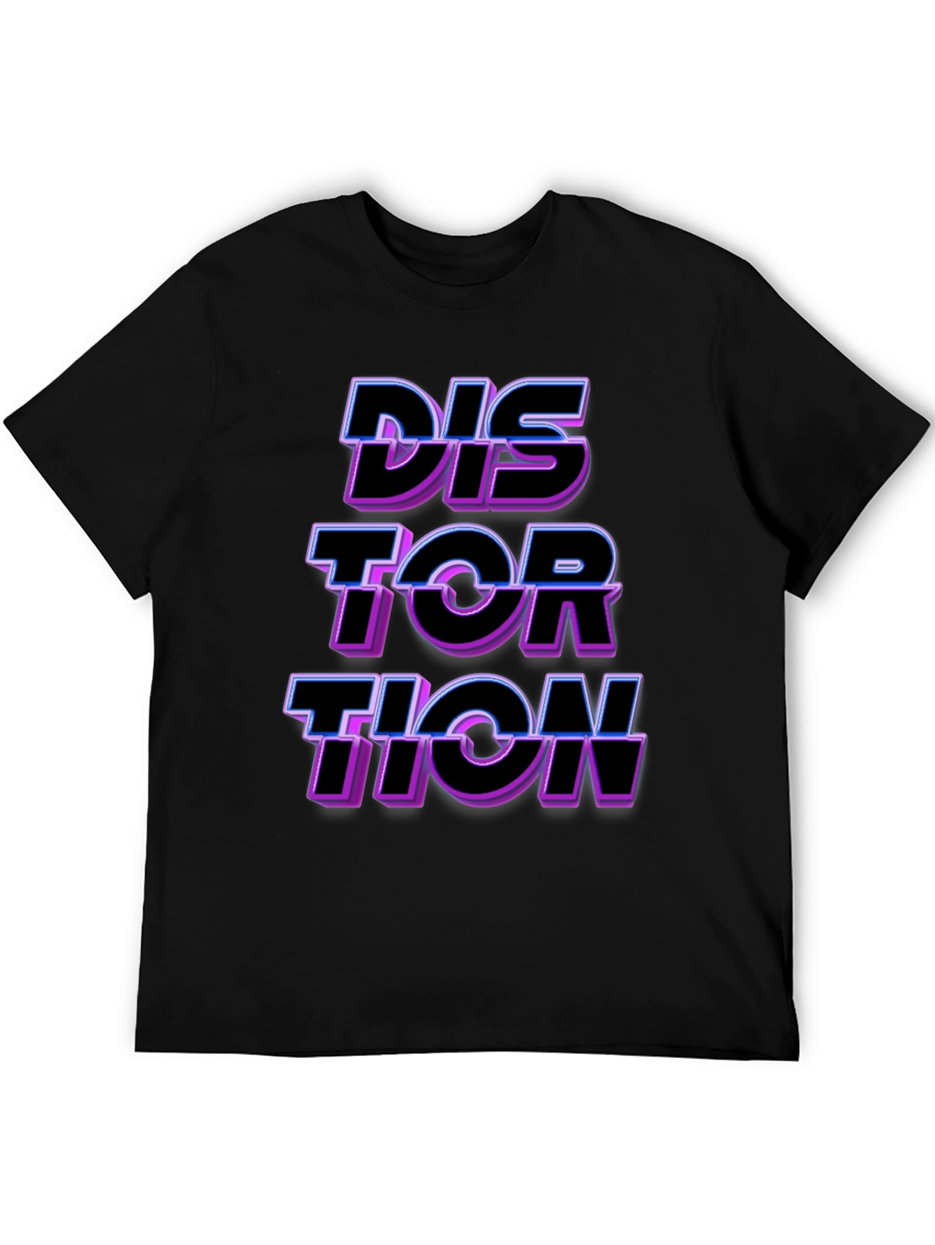 Distortion Graphic Tee - Black