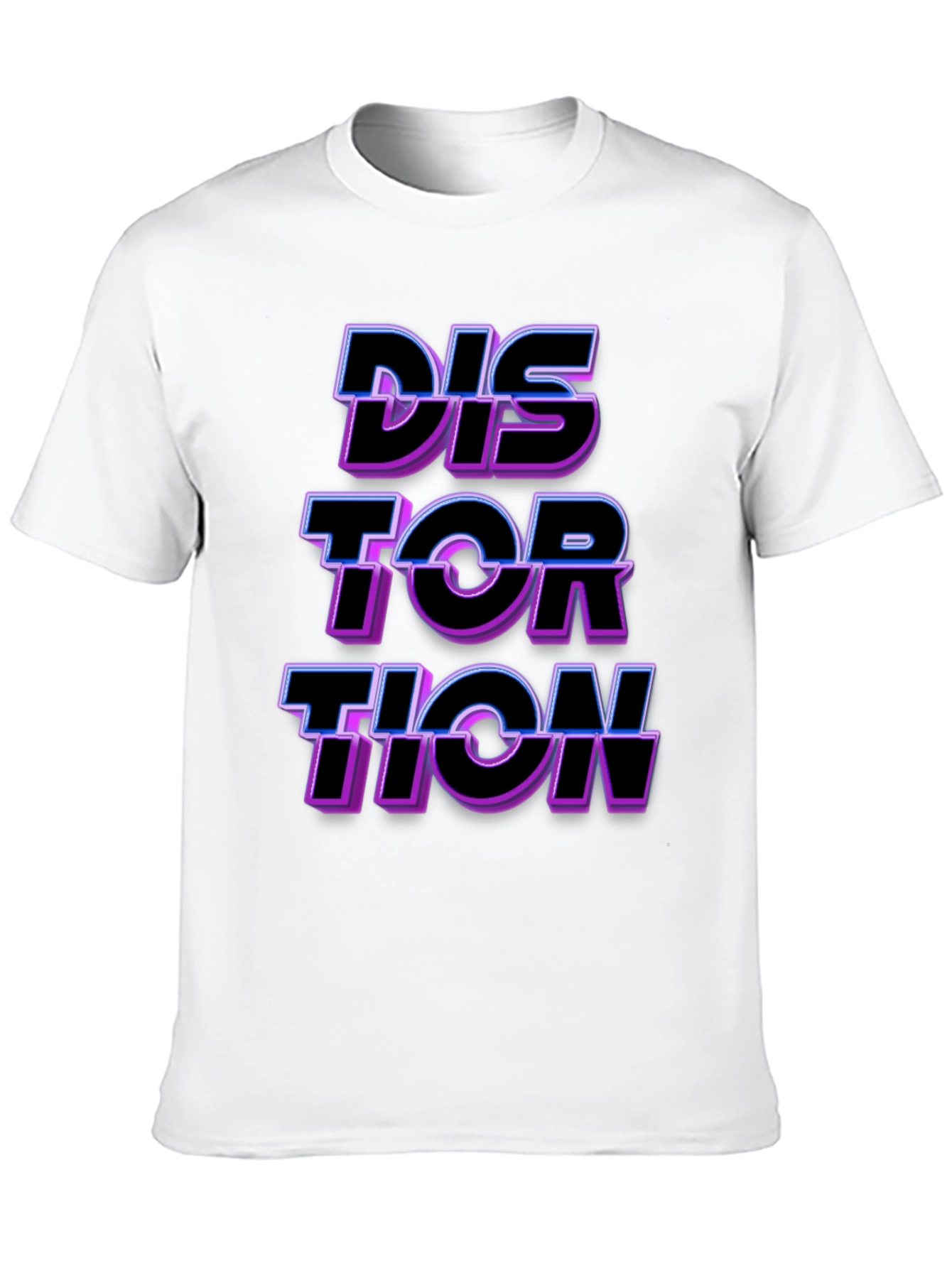 Distortion Graphic Tee - Black