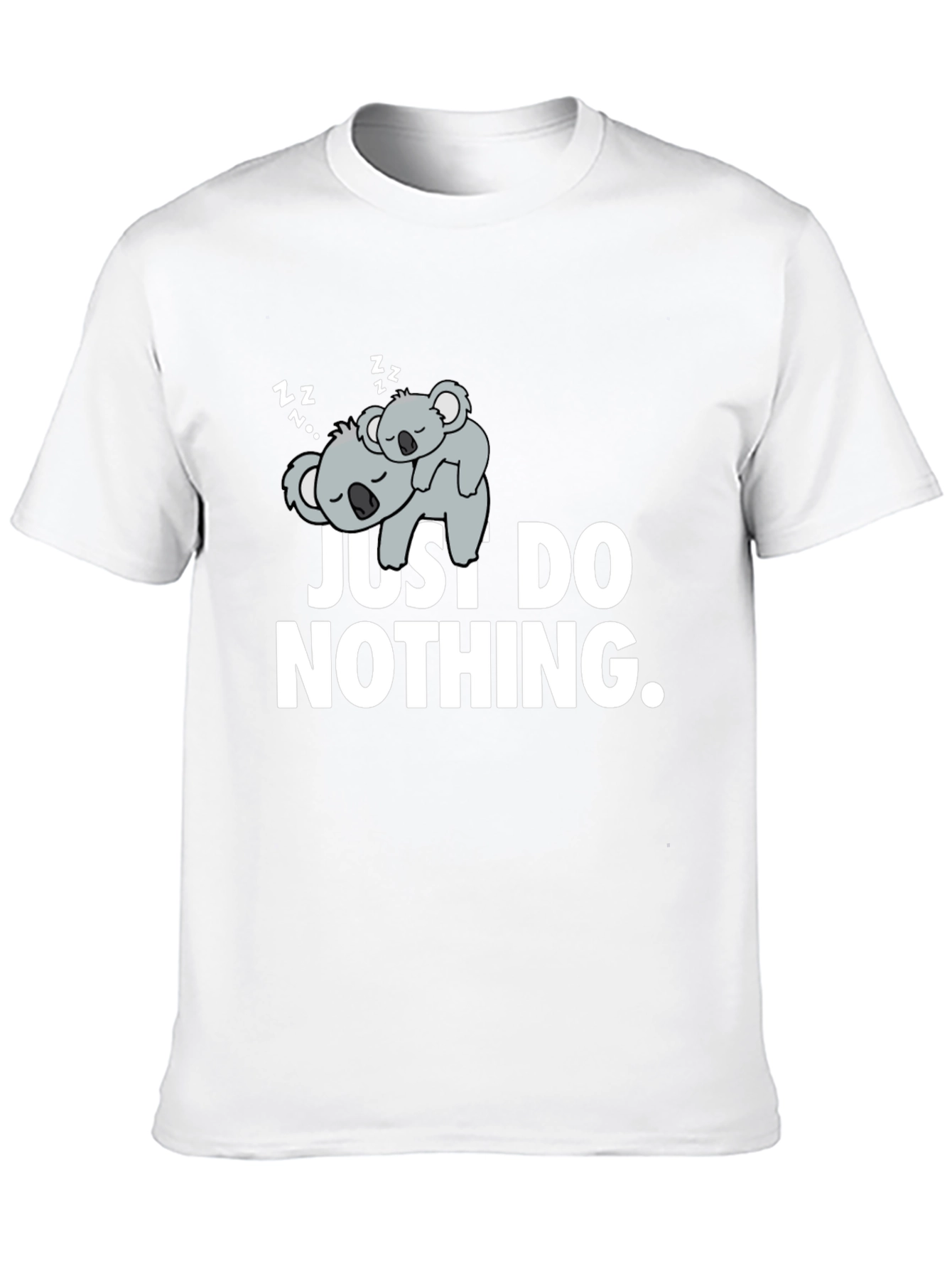 Lazy Koala Graphic T-Shirt - Just Do Nothing