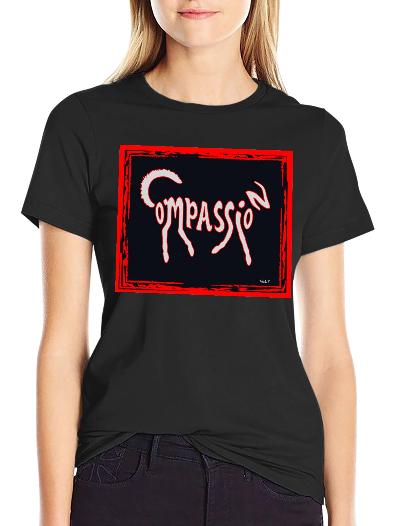 Compassion Graphic Tee - Black Unique Design