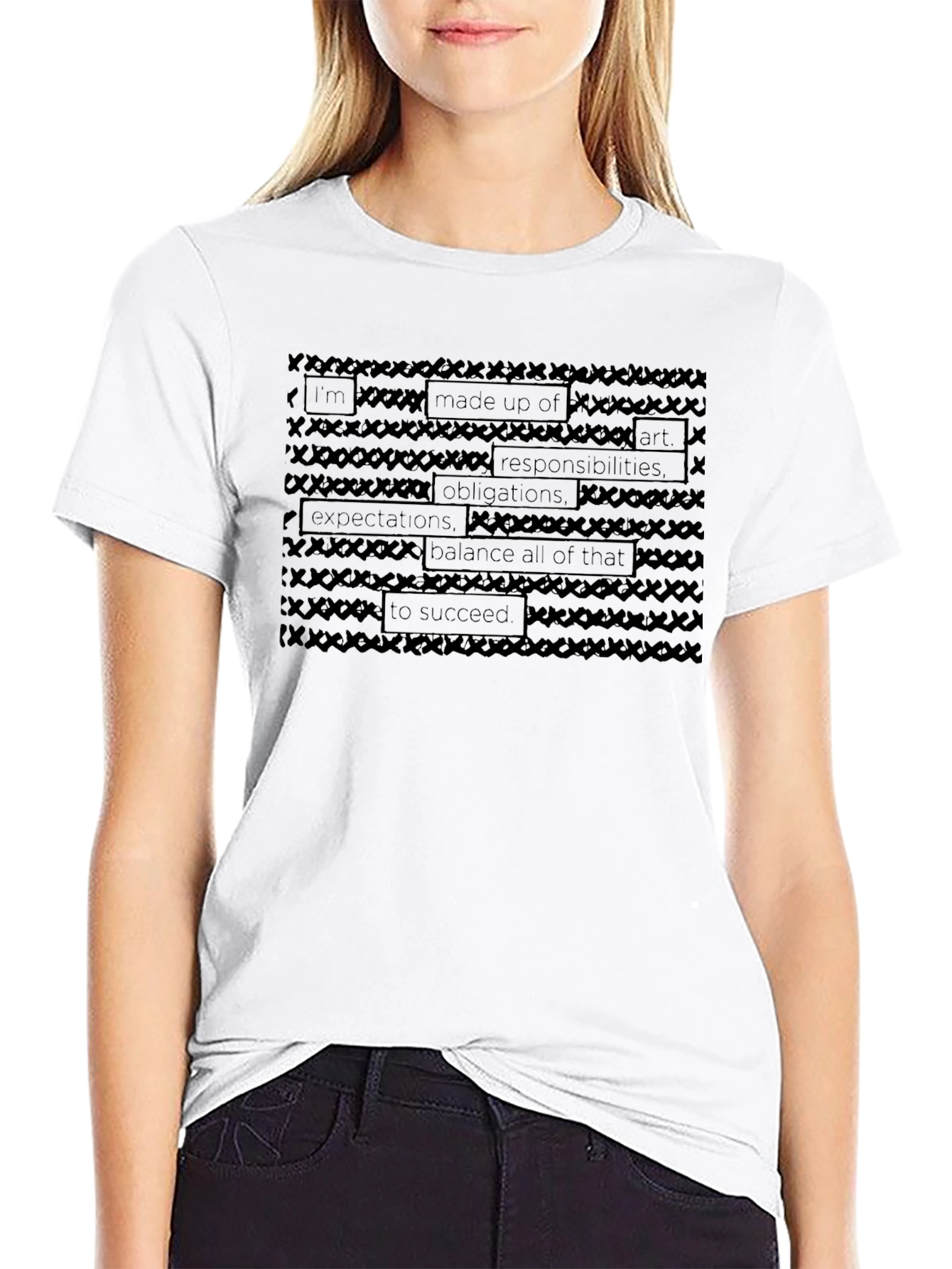 Artistic Graphic T-Shirt:  The Burden of Balance